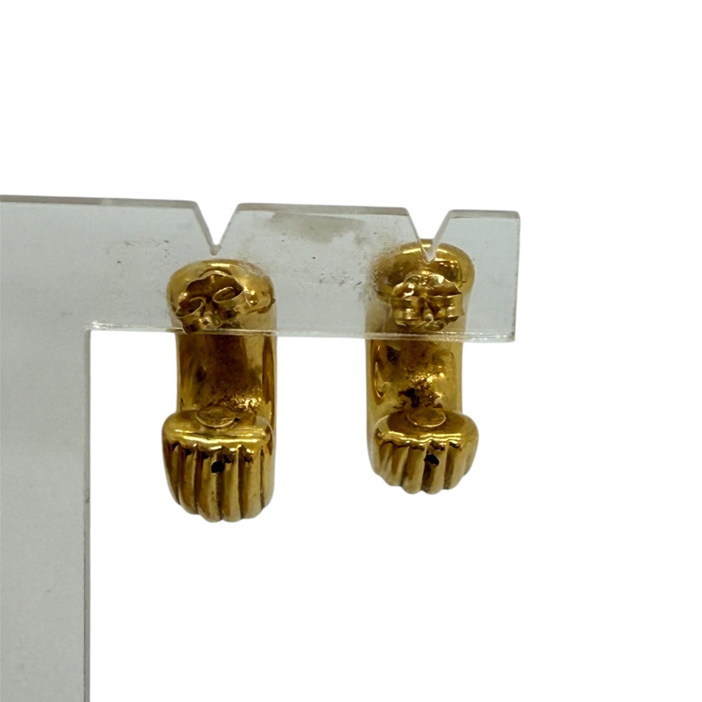 Créoles demi-or poussettes 18K 3.38 Grs