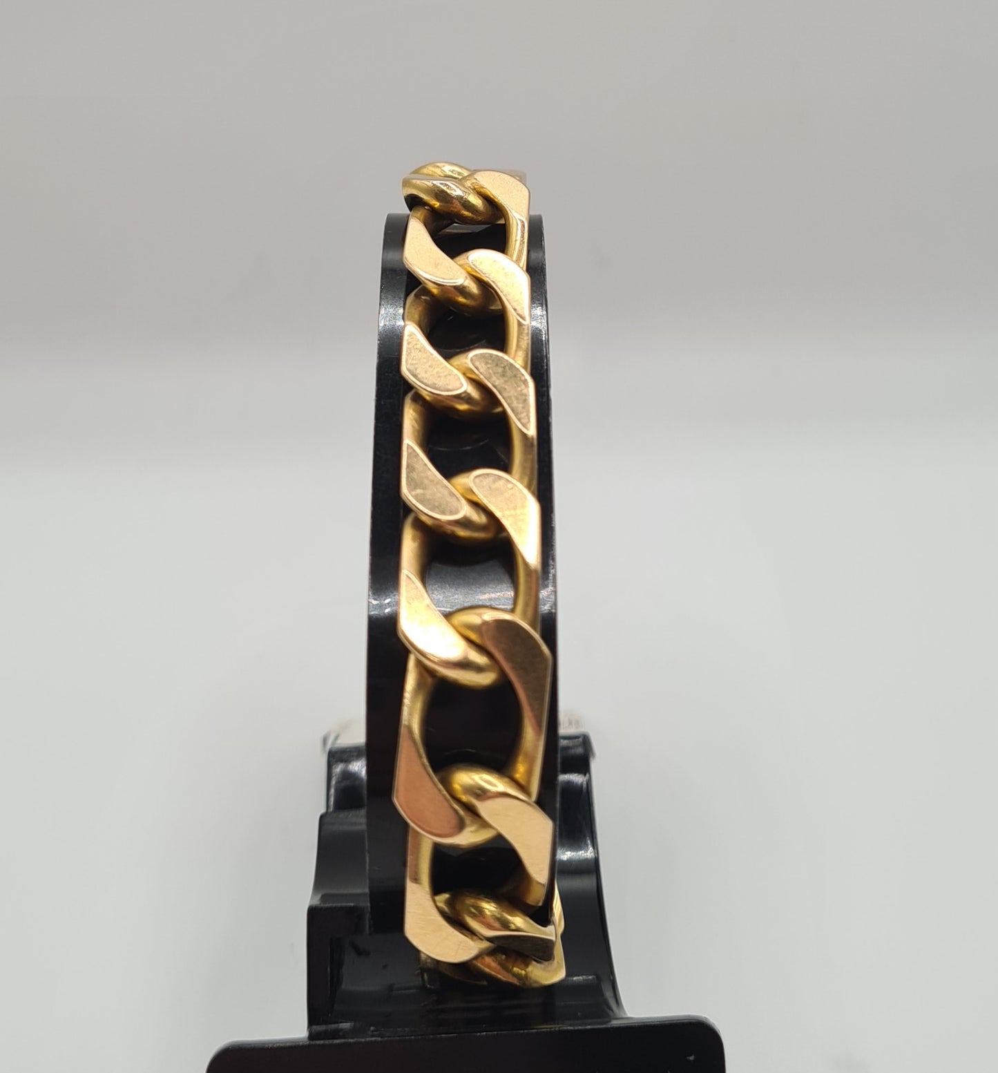 Bracelet Gourmette Or Jaune 18K Tête d'Aigle Longueur 18