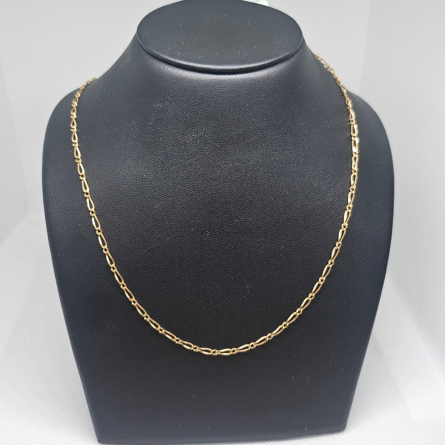 Collier en Or Jaune 18 Carats, Maille Cheval Torsadée Longueur -45