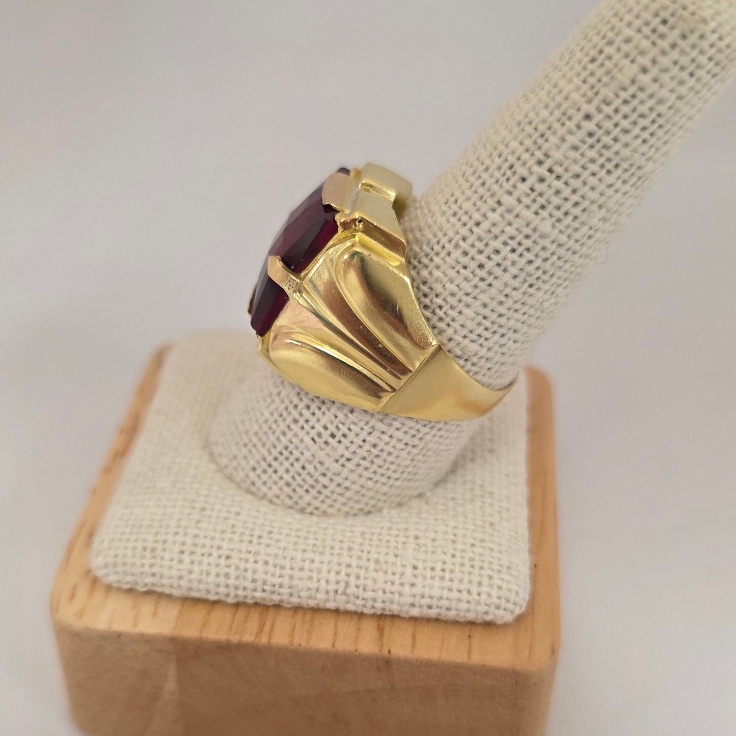 Chevalière en Or Jaune 18k 12.24 Grs - Taille 62