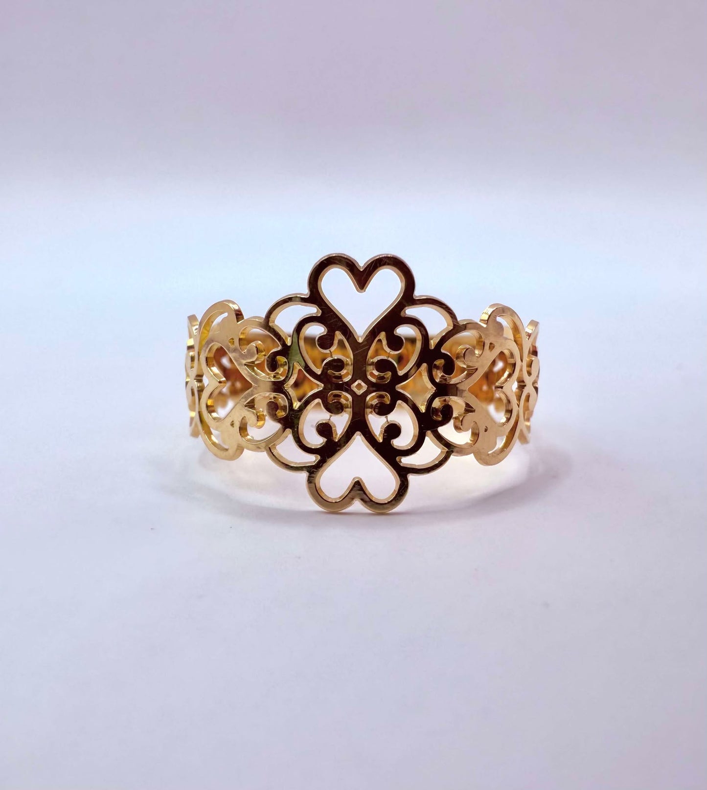 Bague Fleur en Or Jaune 18K T.54