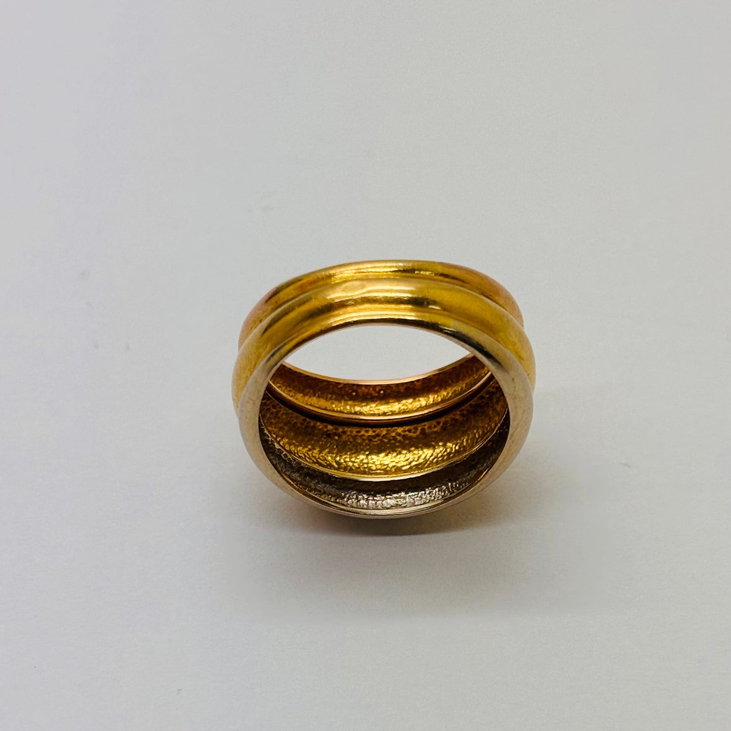 Bague Alliance Or Jaune, Blanc et Rose 18K Taille-52