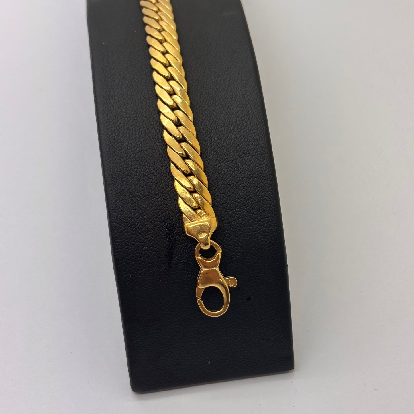 Bracelet Maillon Anglaise en Or Jaune 18K 14.45 Grs