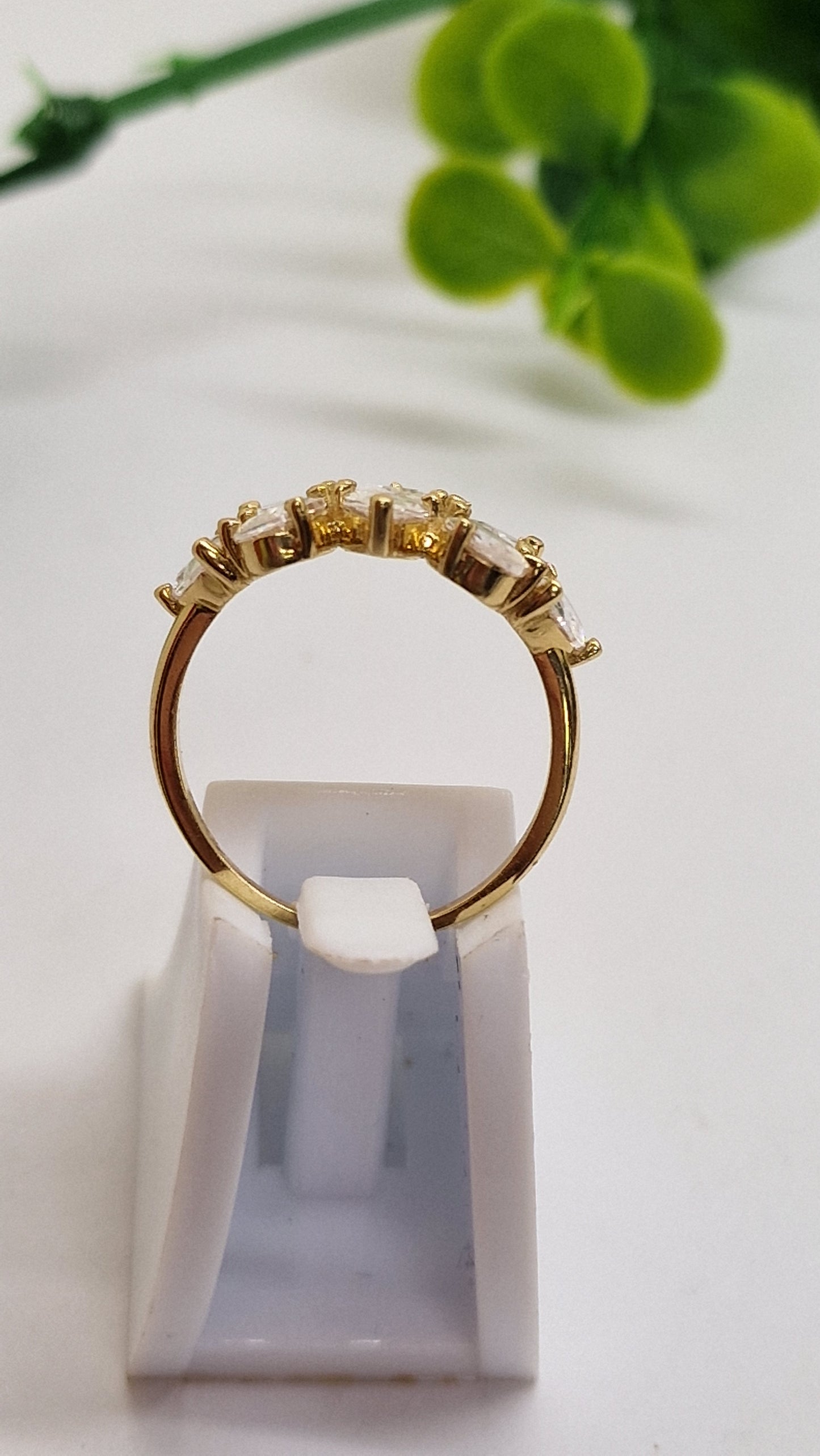 Bague en Or Jaune 18K avec Oxyde de Zirconium
