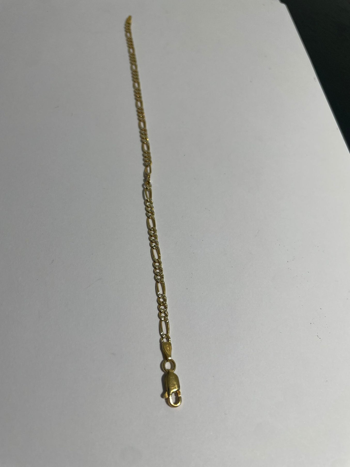 Bracelet Gourmette Figaro en Or Jaune 18 K - 4.02 Grs