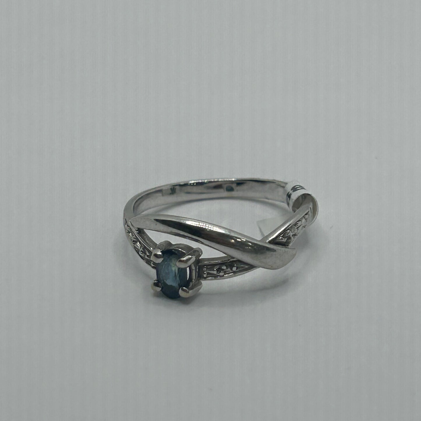 Bague Solitaire Or Blanc 18K Taille-50