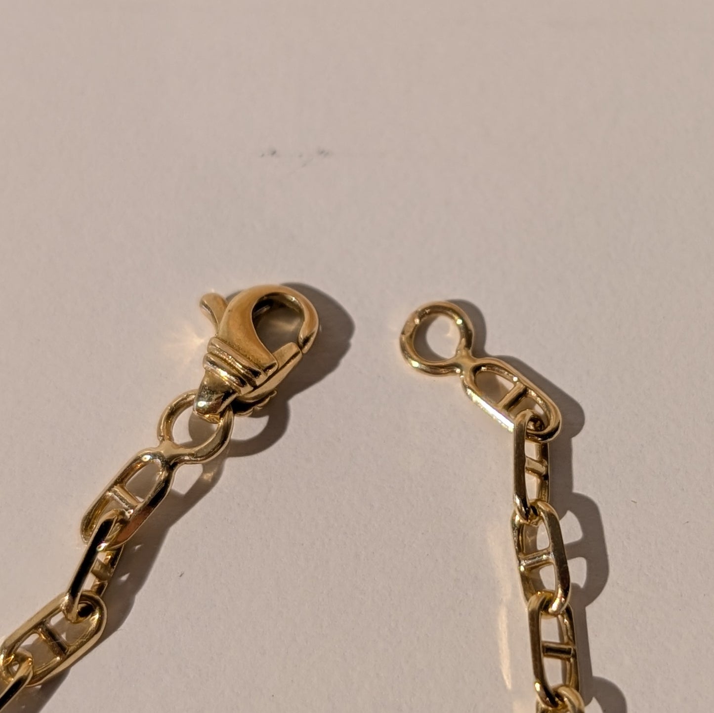 Collier or maille marine