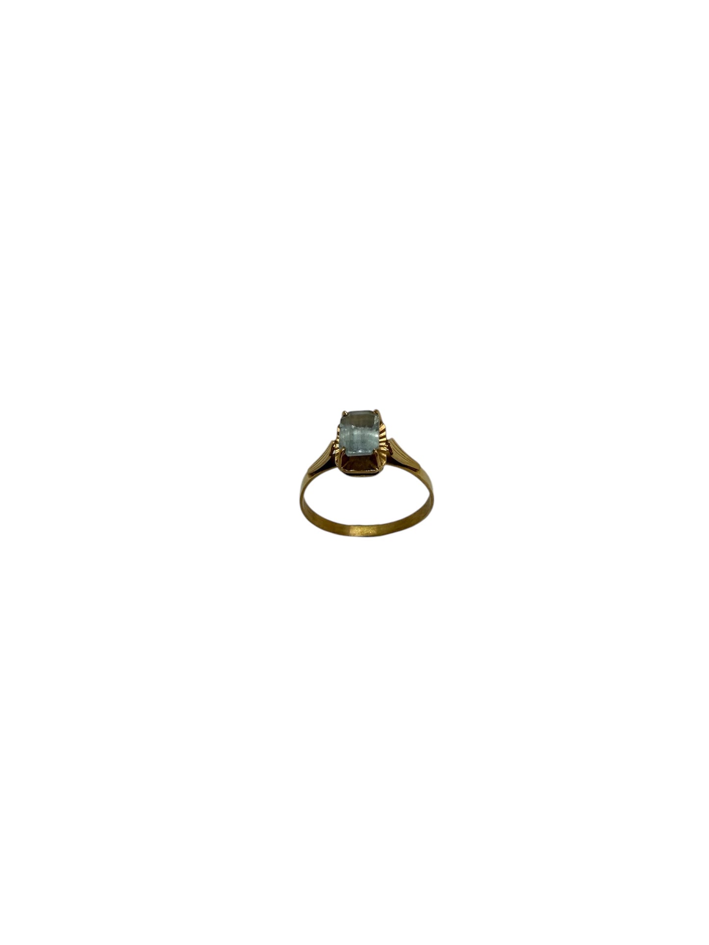 Bagues en Or Jaune avec Pierre Bleu de 0.50 ct