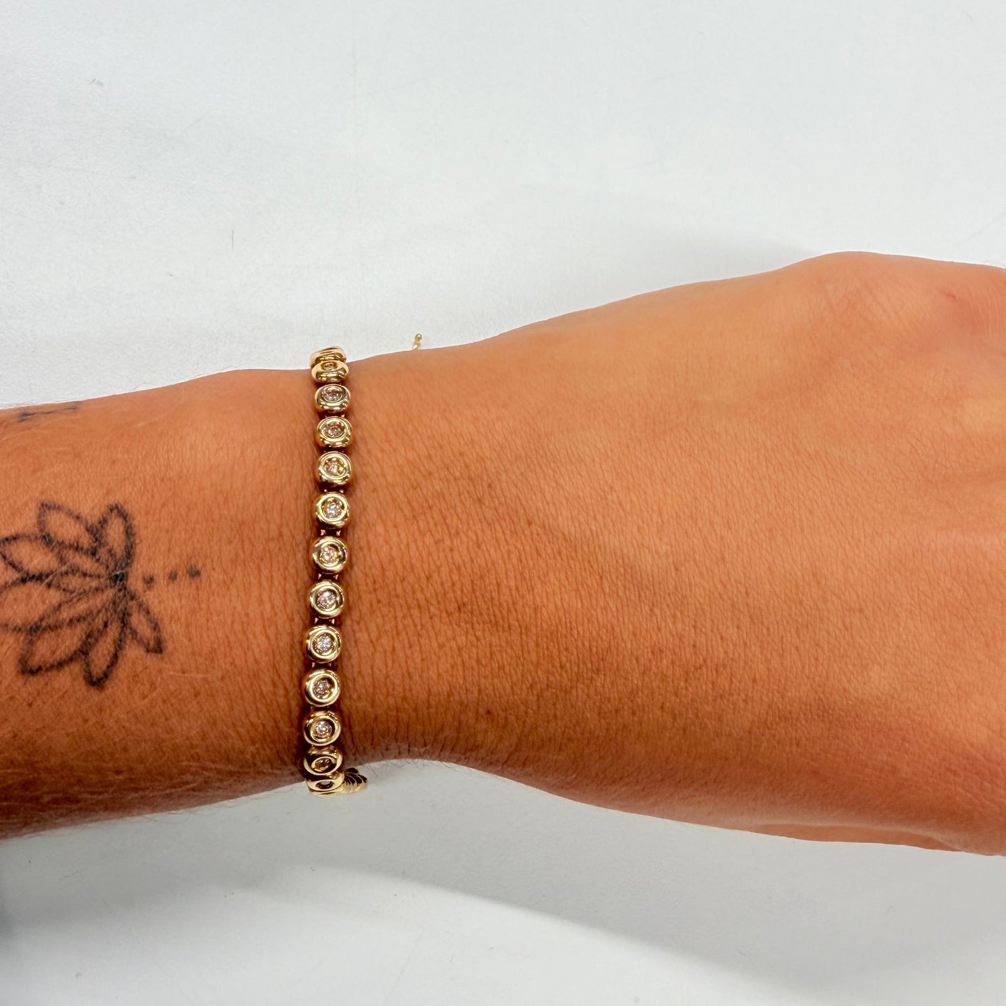 Bracelet Rivière en Or Jaune 18k 9.79 Grs