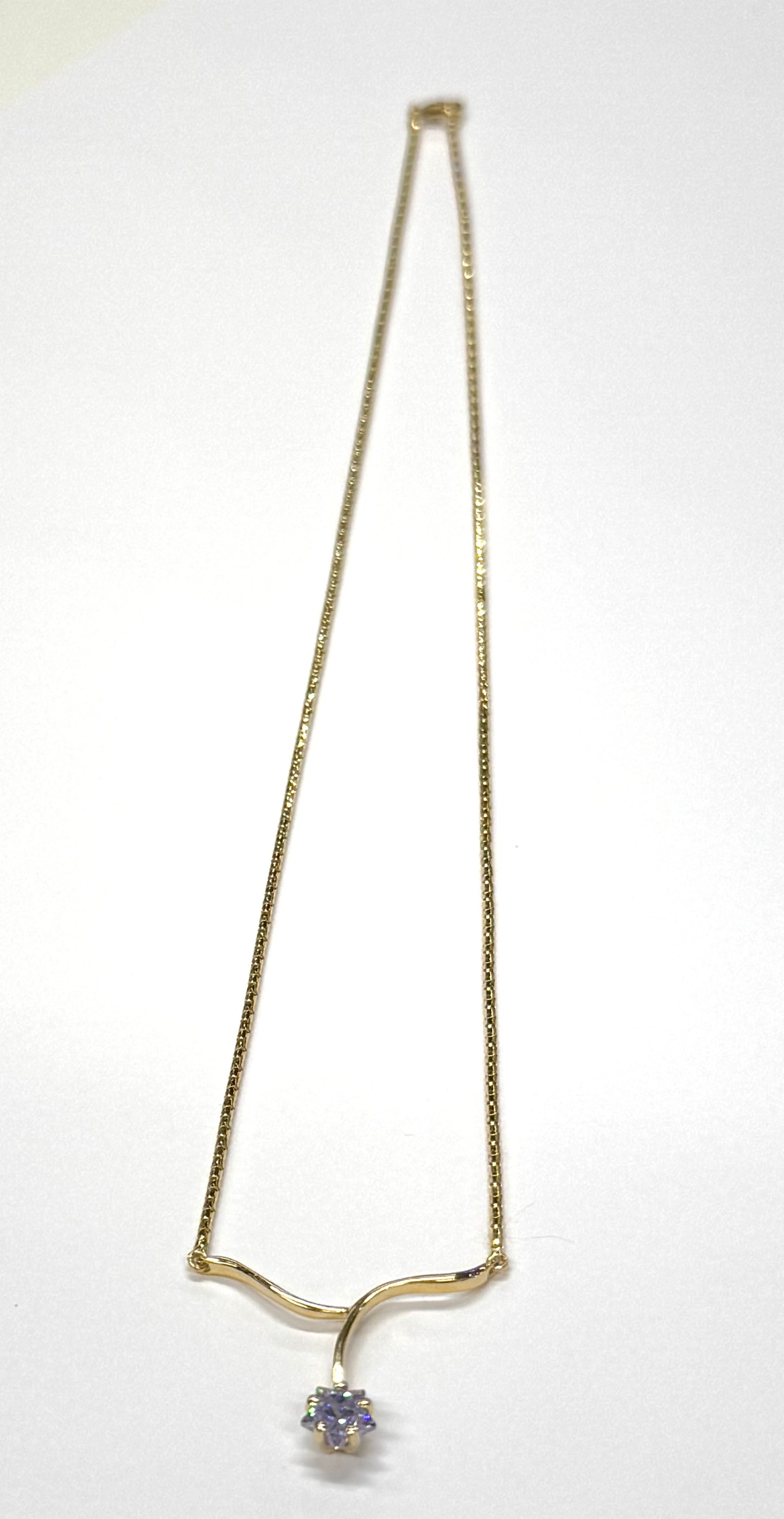 Collier maille Vénitienne en Or Jaune 18K avec Zirconium
