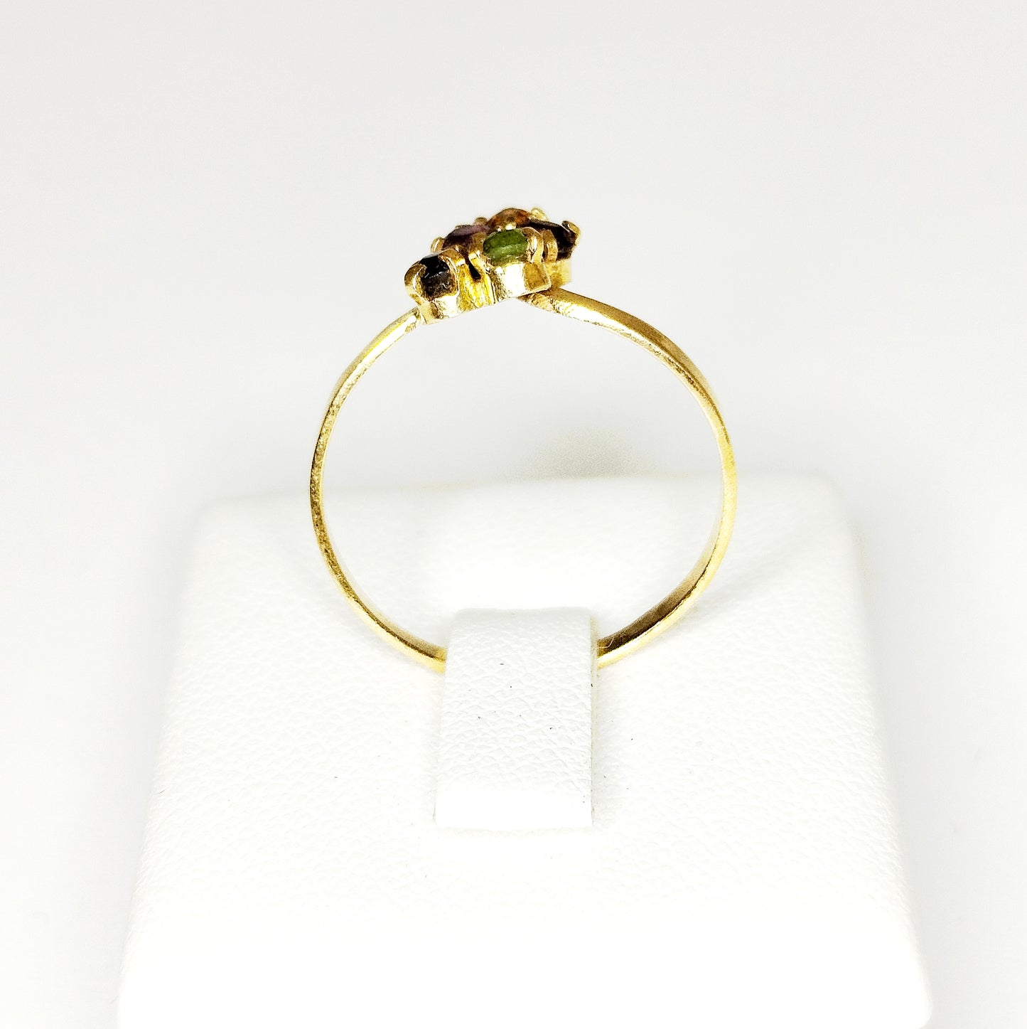 Bague en or jaune 18 carats – Oxyde de zirconium – T 53