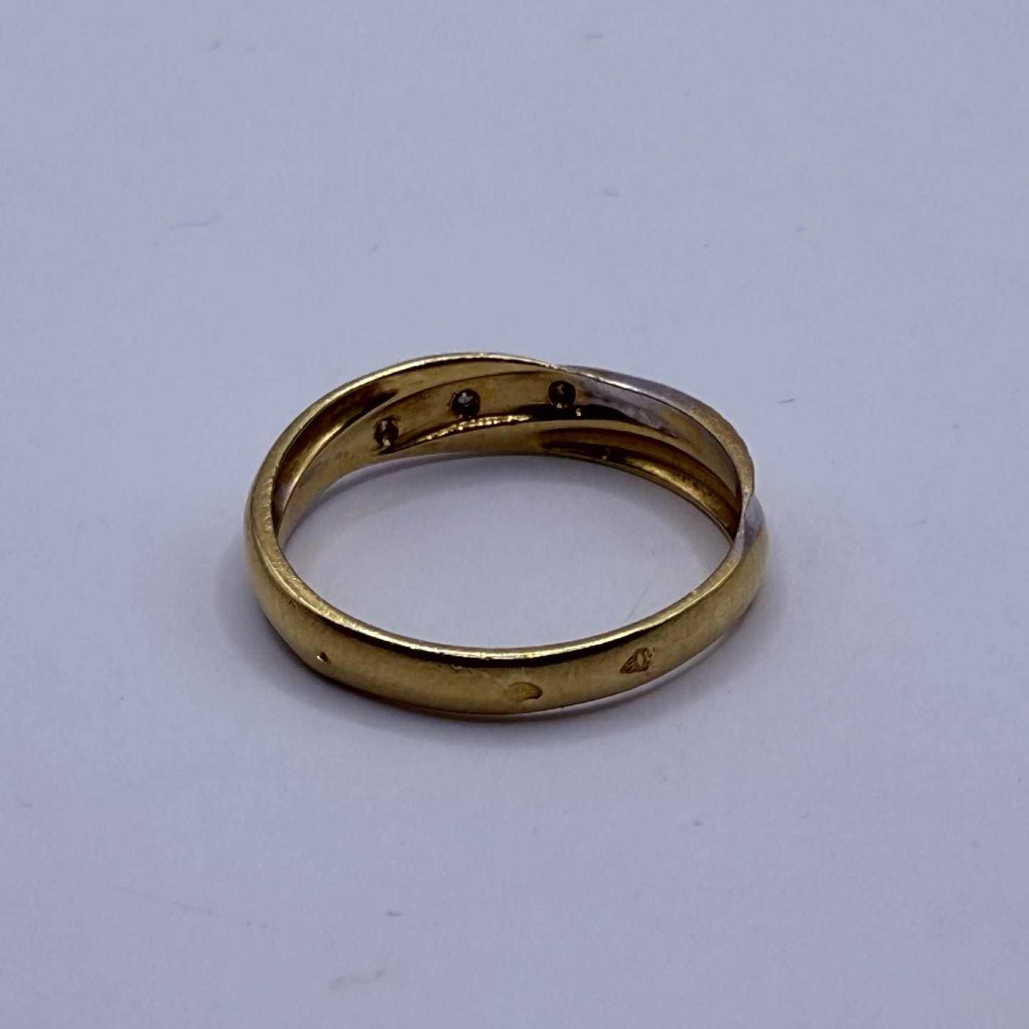 Bague Alliance en Or Jaune 18K Taille-50.5