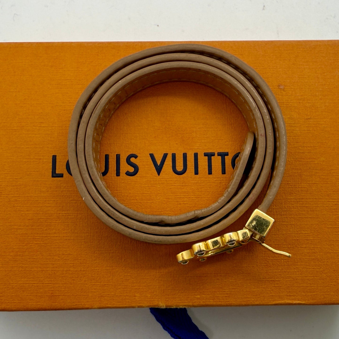 Bracelet Triple Tour Louis Vuitton Cuir Vernis Noir