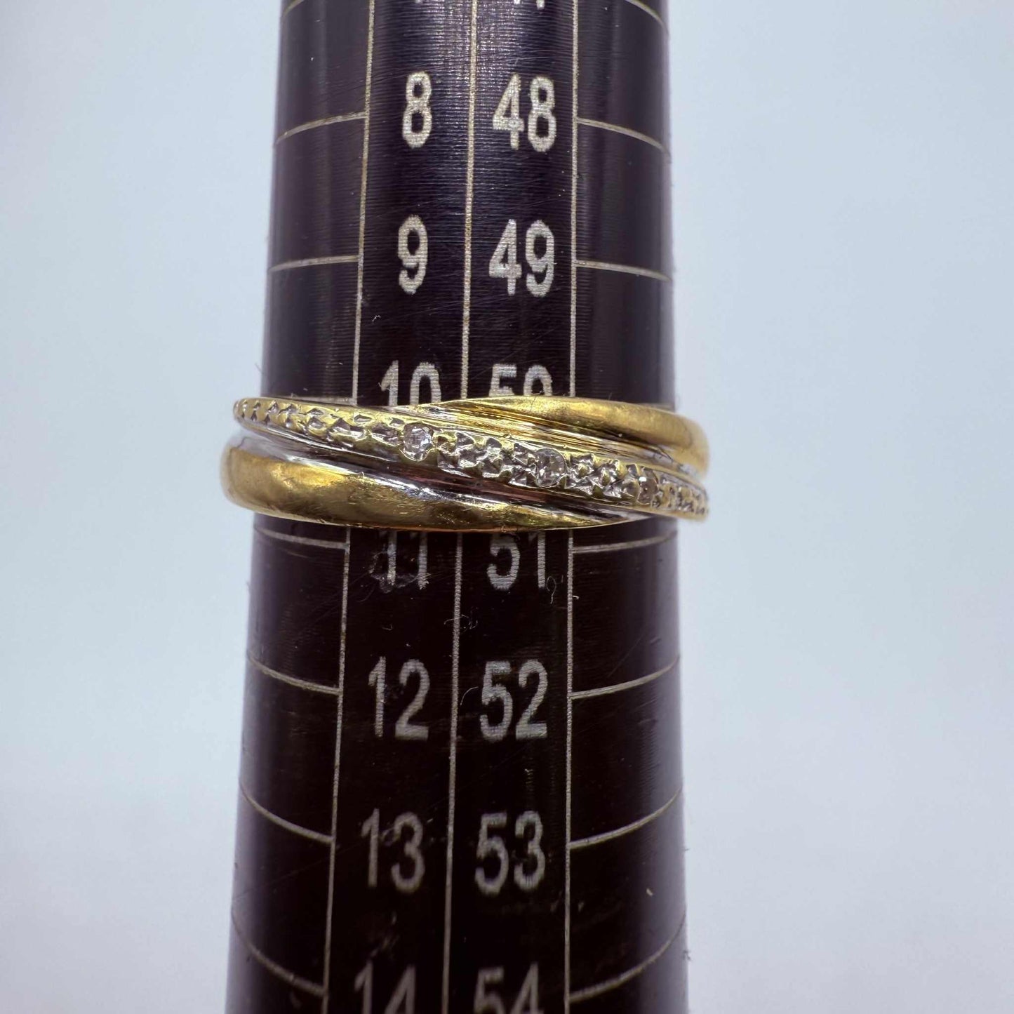 Bague Alliance en Or Jaune 18K Taille-50.5