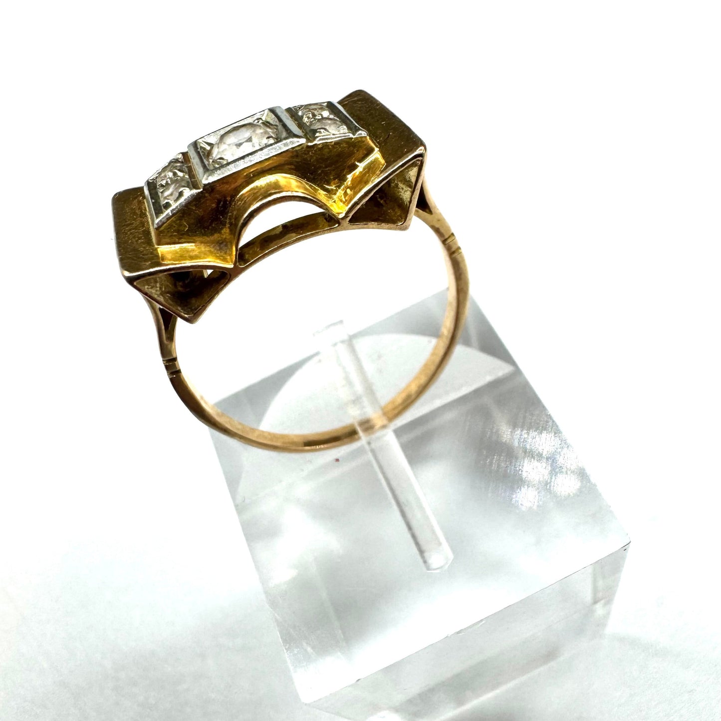 Bague Tank Or Jaune 18K 3.60 Grs - Taille 54