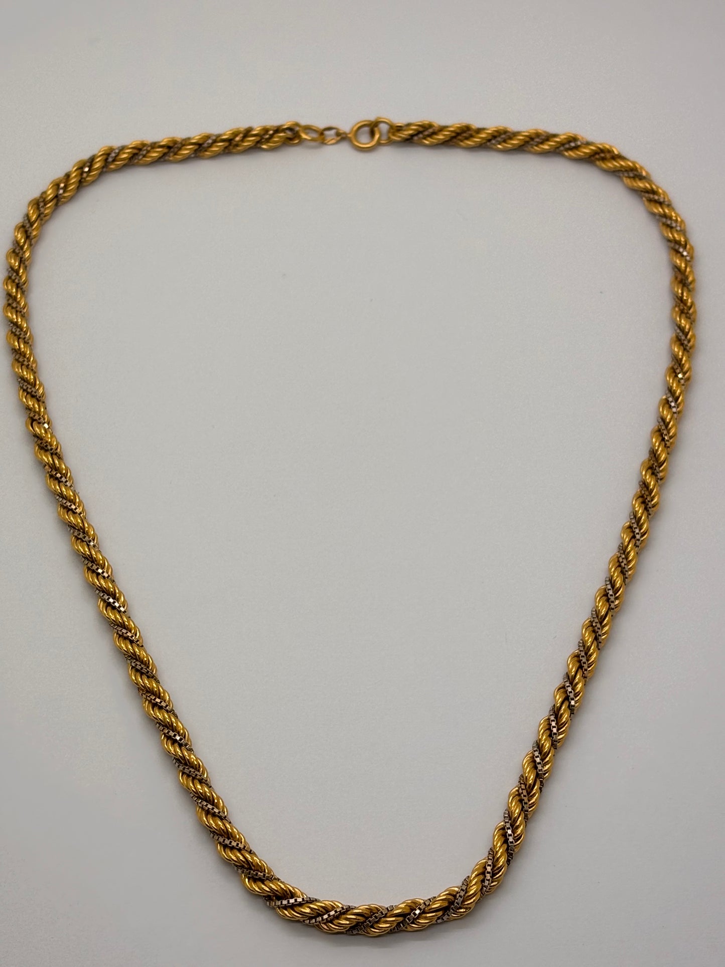 Collier Princesse 18 carats, en or jaune et blanc