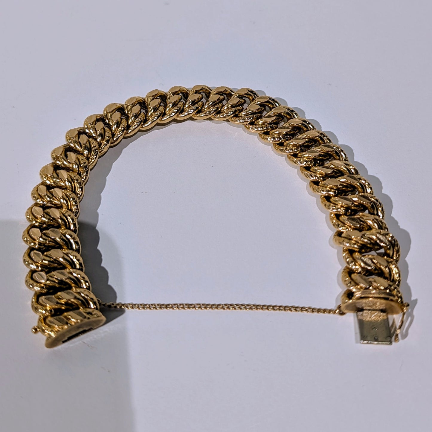 Bracelet Gourmette Or maille américaine