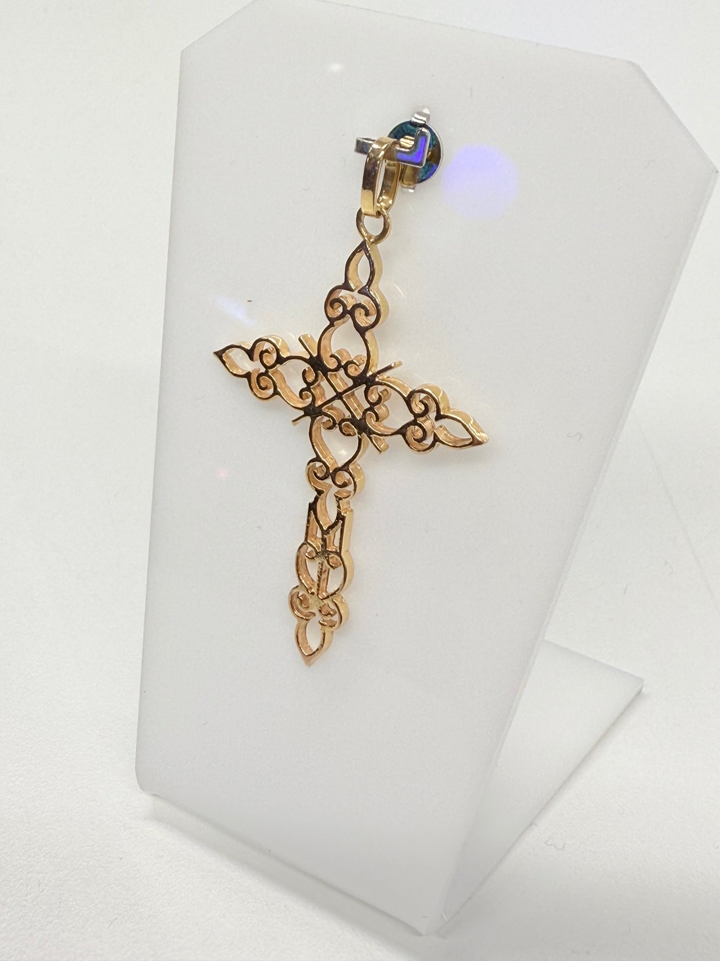 Pendentif Croix en Or Jaune 18k