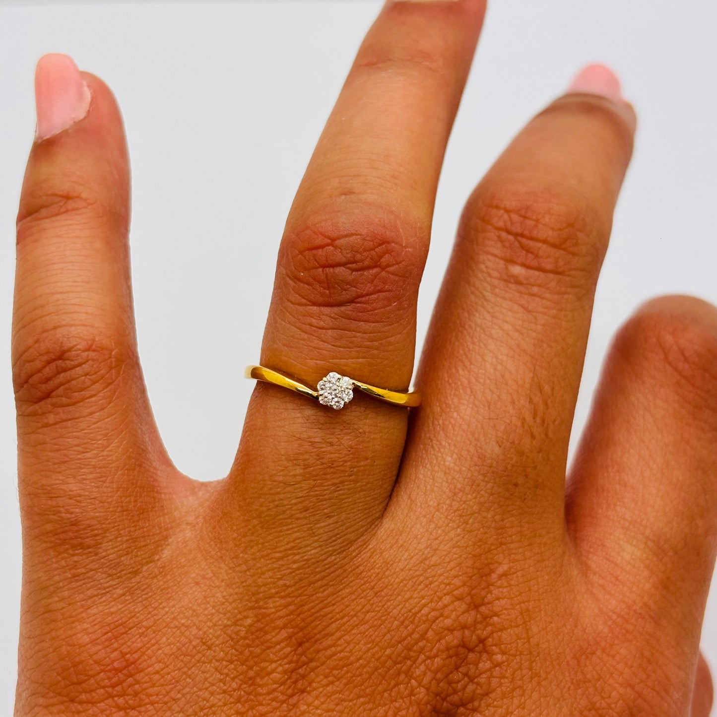 Bague solitaire en or jaune Taille-53