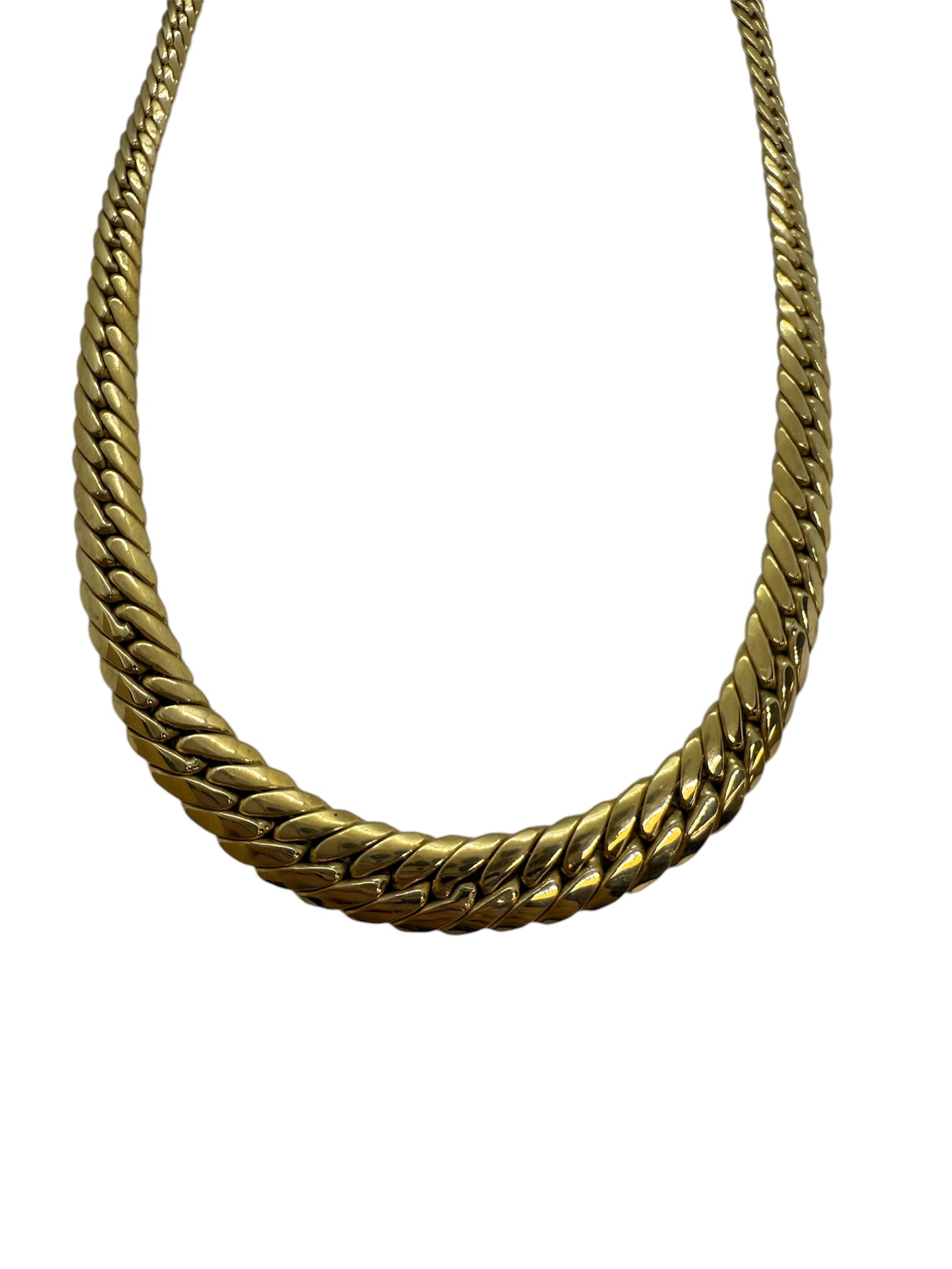 Collier Ras du Cou Anglaise Or Jaune 18 Carats 43cm