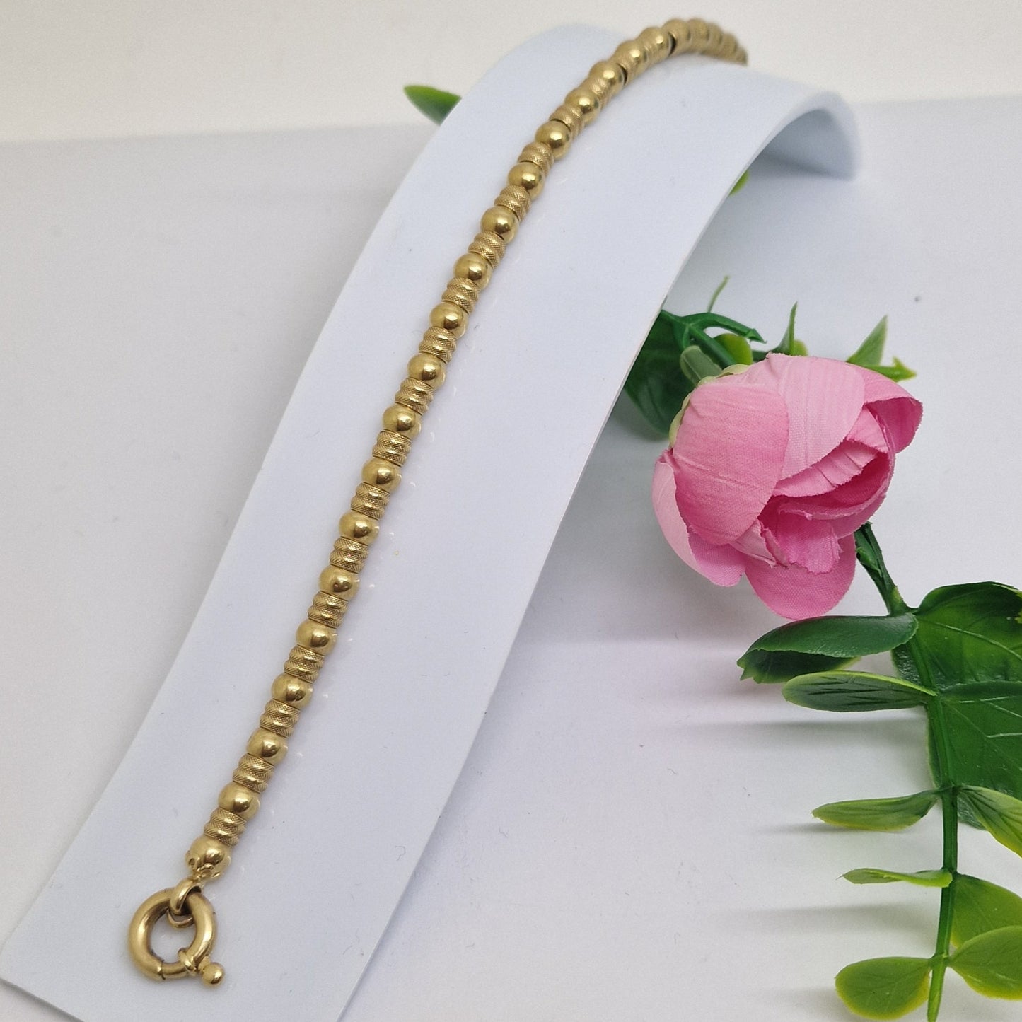 Bracelet Maillon Fantaisie Or Jaune 18 Carats 19cm