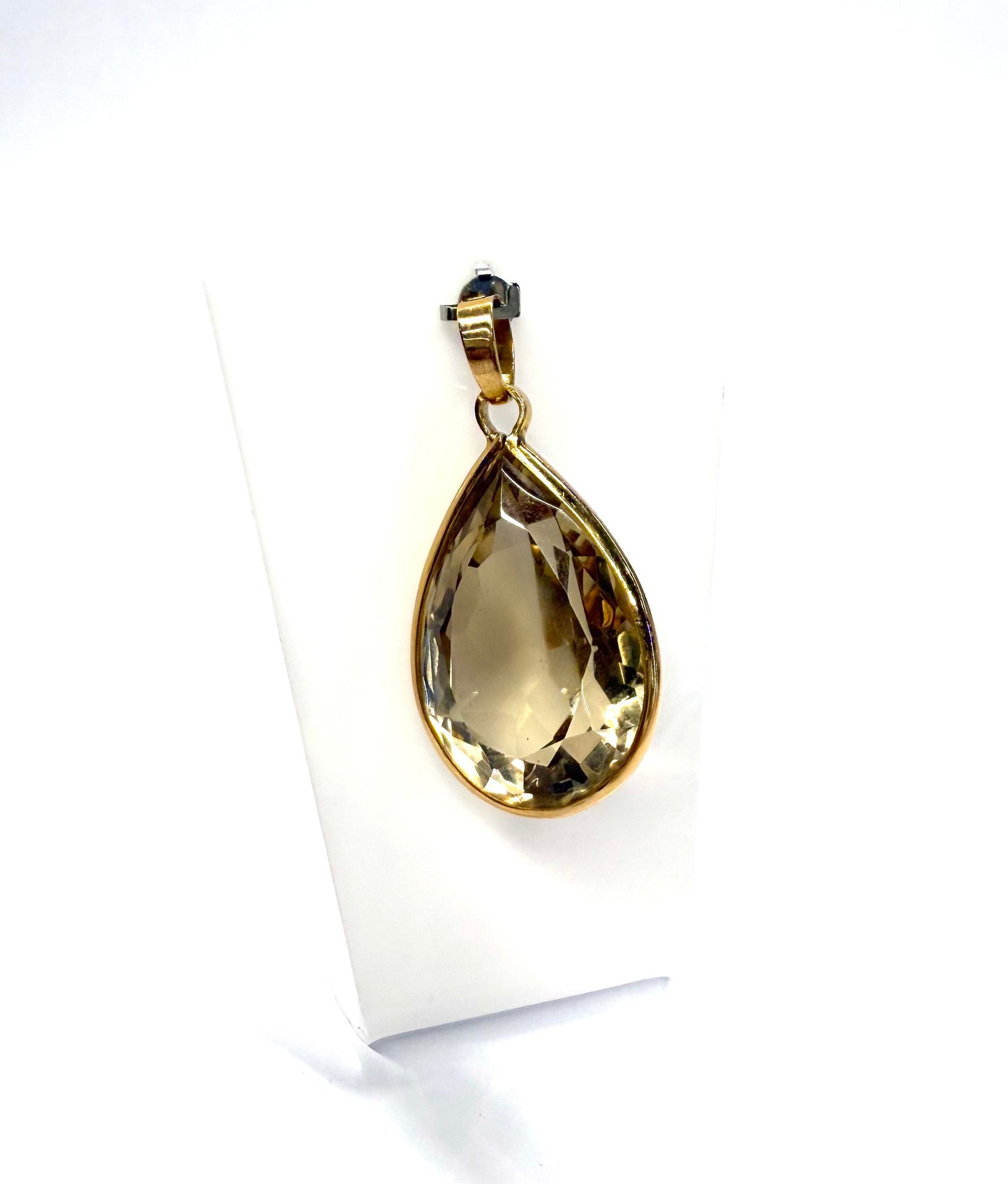 Pendentif Citrine en Or Jaune 18k