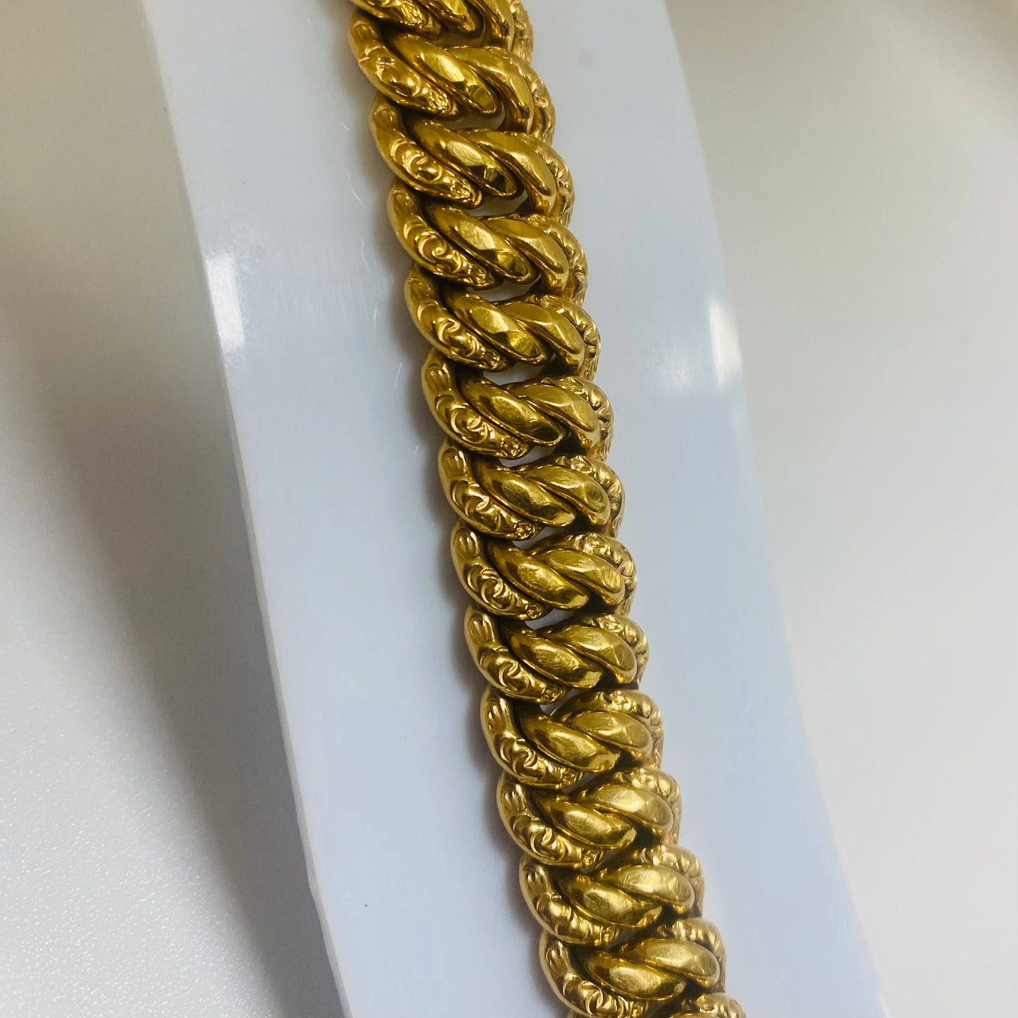 Bracelet maille américaine en Or jaune 18K 27,97g
