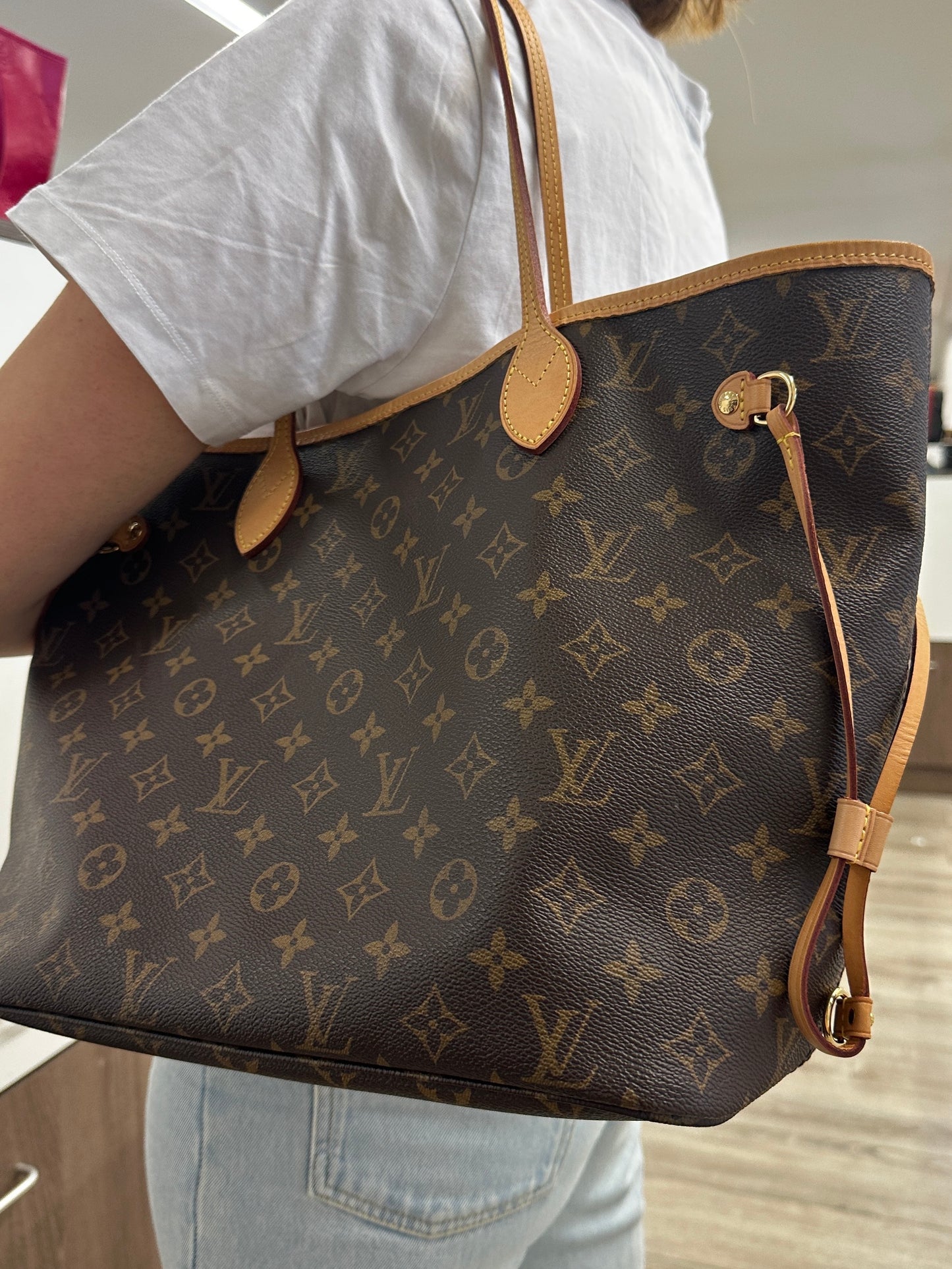 Sac à main Louis Vuitton Nerverfull MM en cuir marron