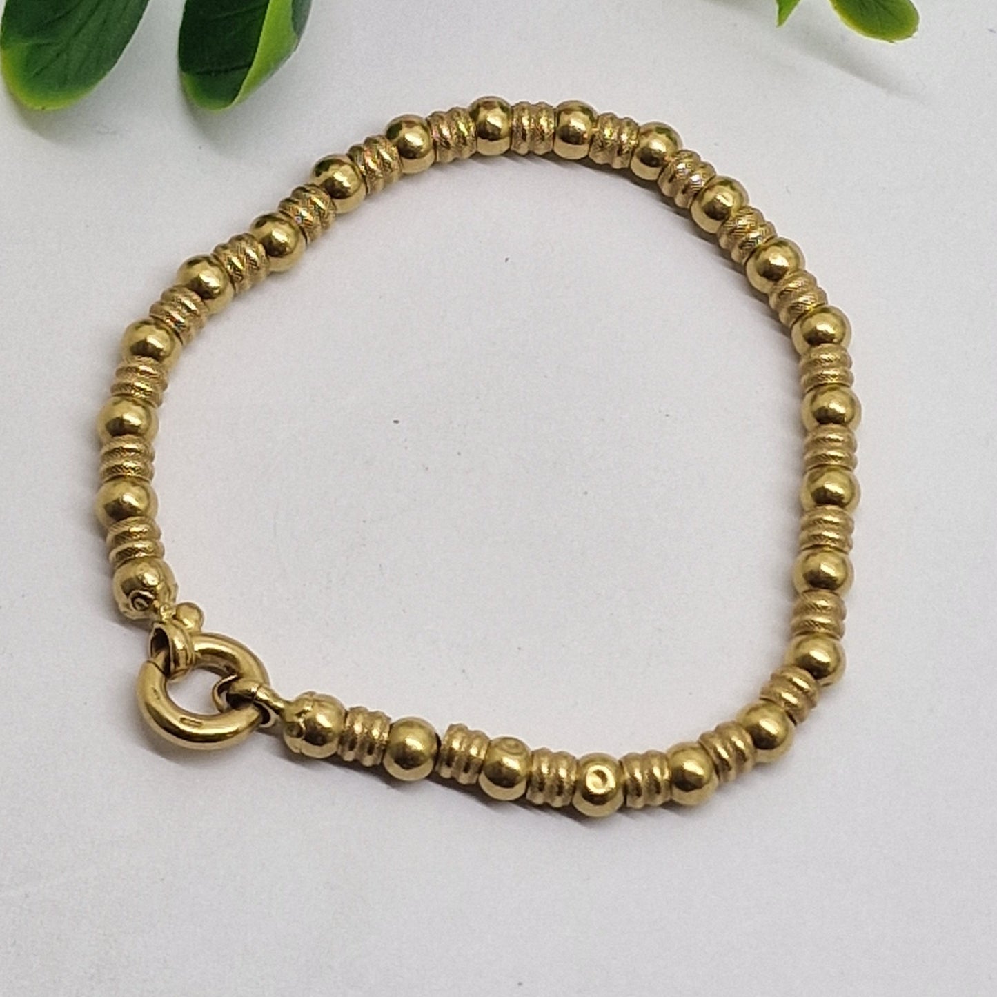 Bracelet Maillon Fantaisie Or Jaune 18 Carats 19cm