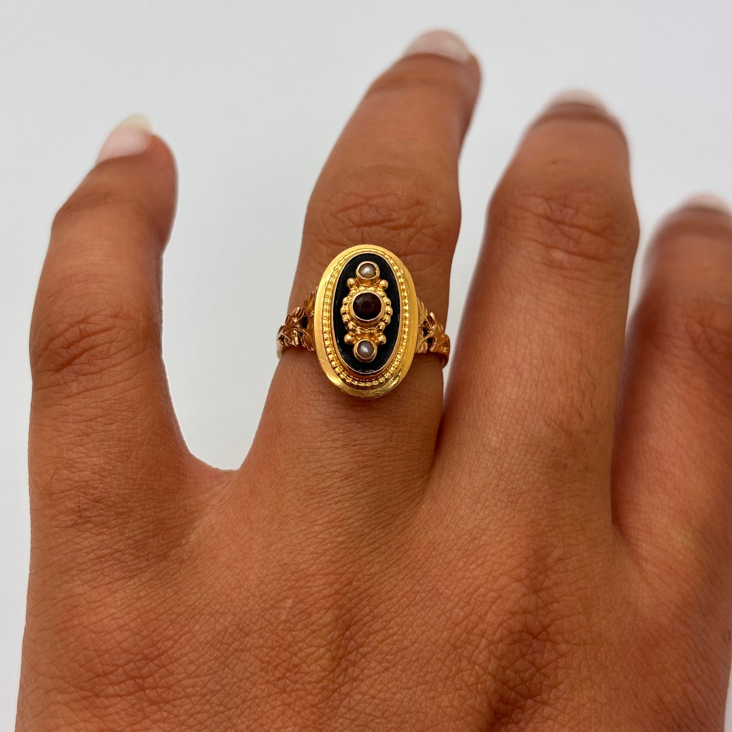 Bague Ancienne Or Jaune 18K Taille-53