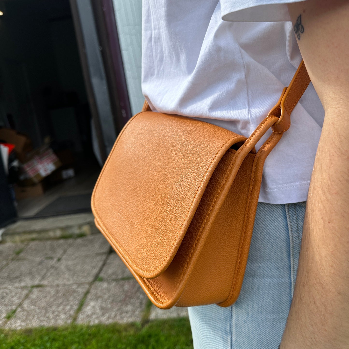Sac à main Longchamp Camel 1516