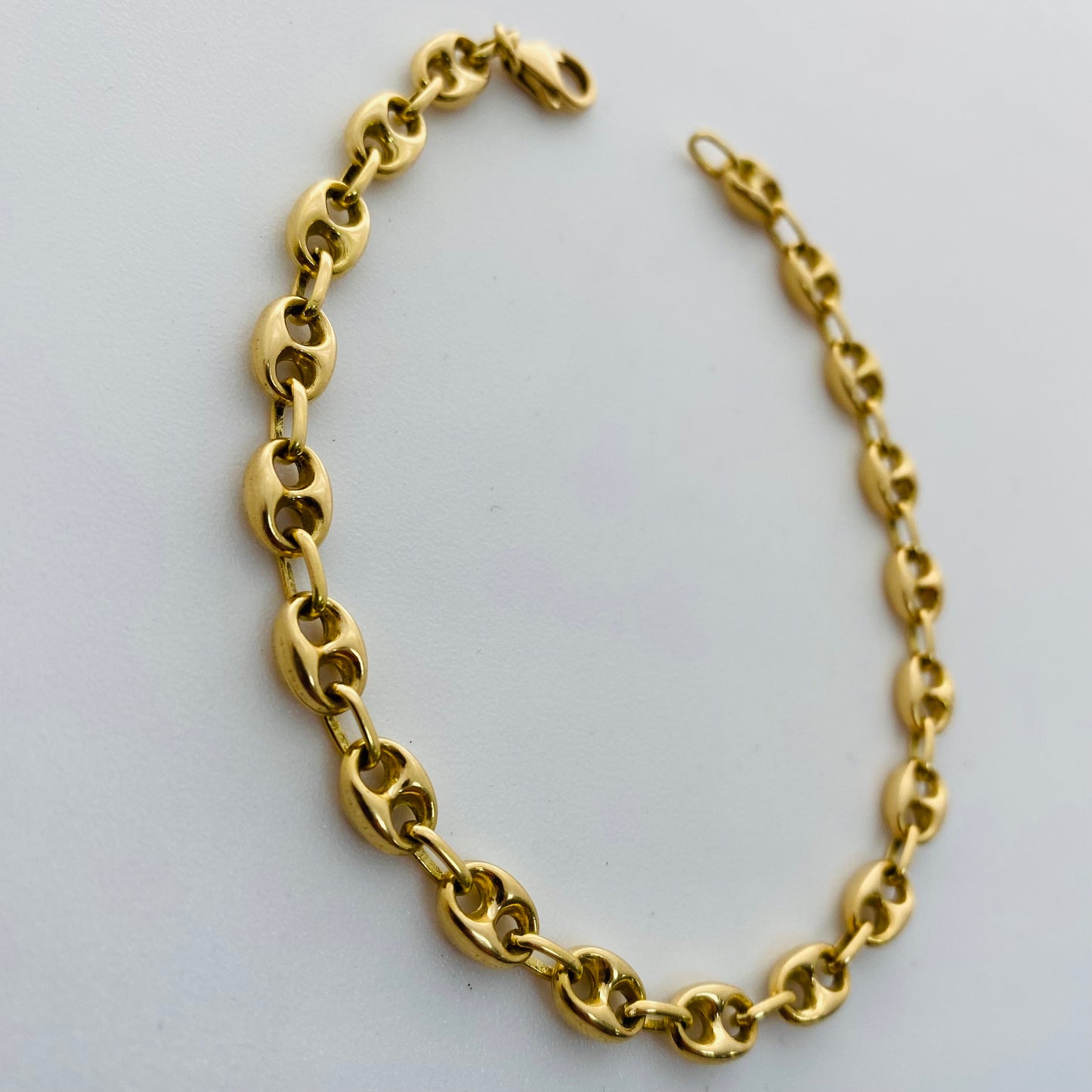 Bracelet Grain de Café en Or Jaune 18K