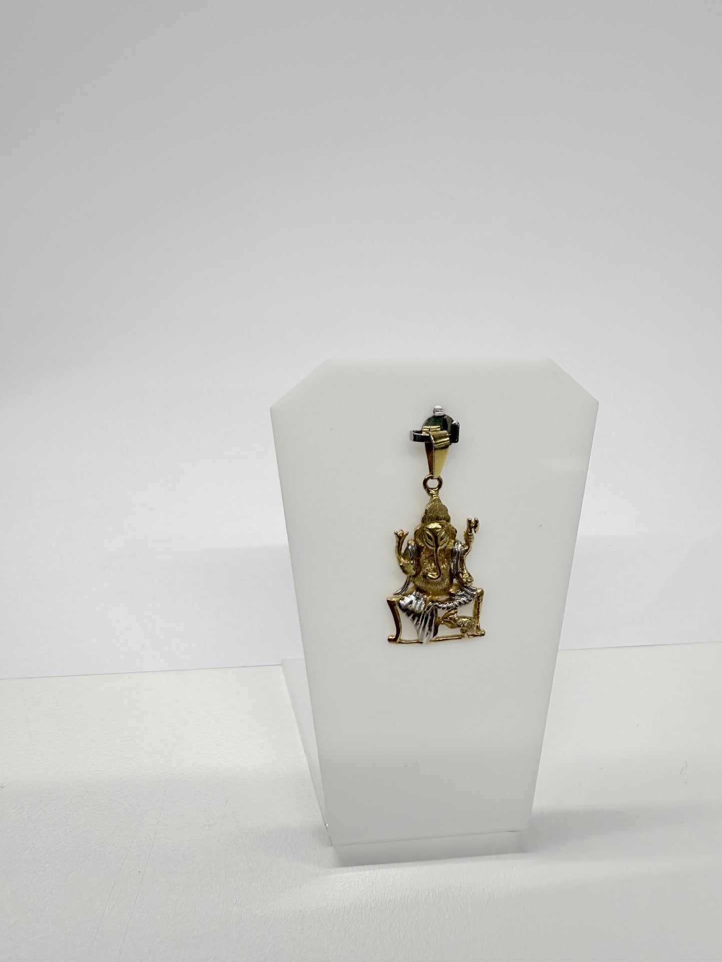 Pendentif Ganesh en Or jaune et blanc 18k