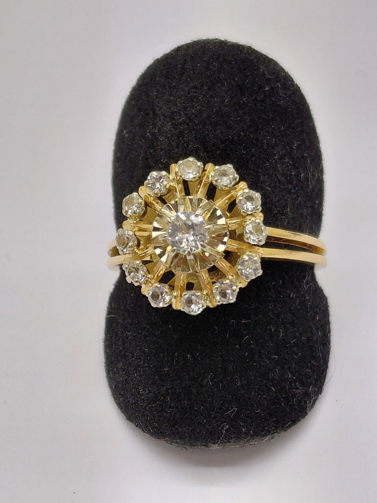 Bague en Or Jaune 18K Taille-55