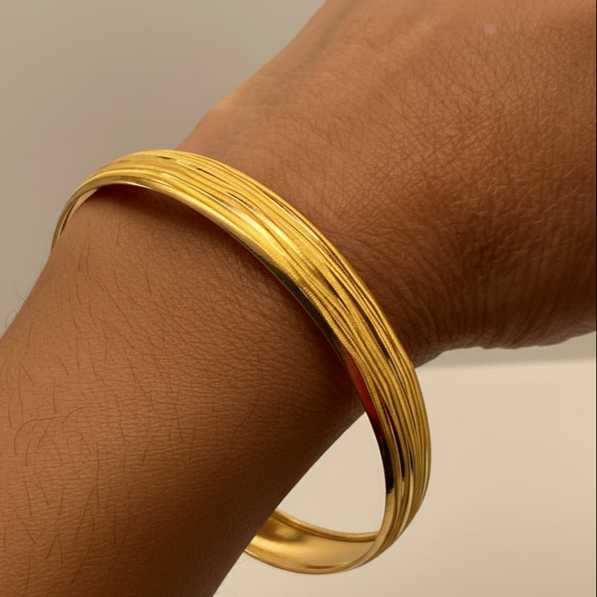 Bracelet Jonc en Or Jaune 22K - 10,89g