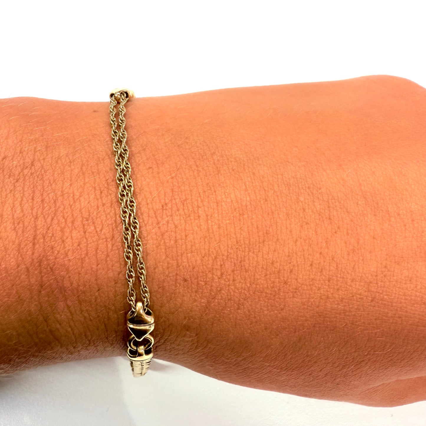 Bracelet en or 18k torsadé et maille anglaise