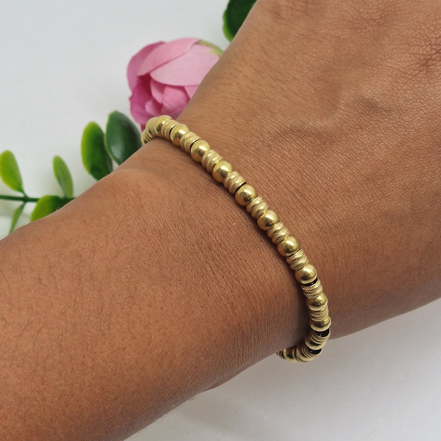 Bracelet Maillon Fantaisie Or Jaune 18 Carats 19cm