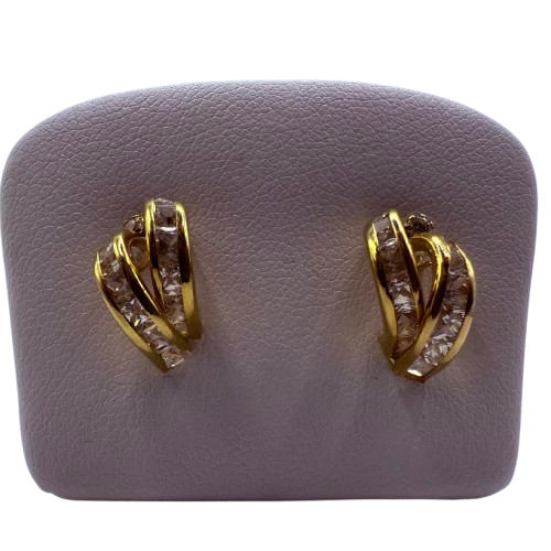 Boucles d'oreilles créoles en or jaune 18K 1.94 Grs