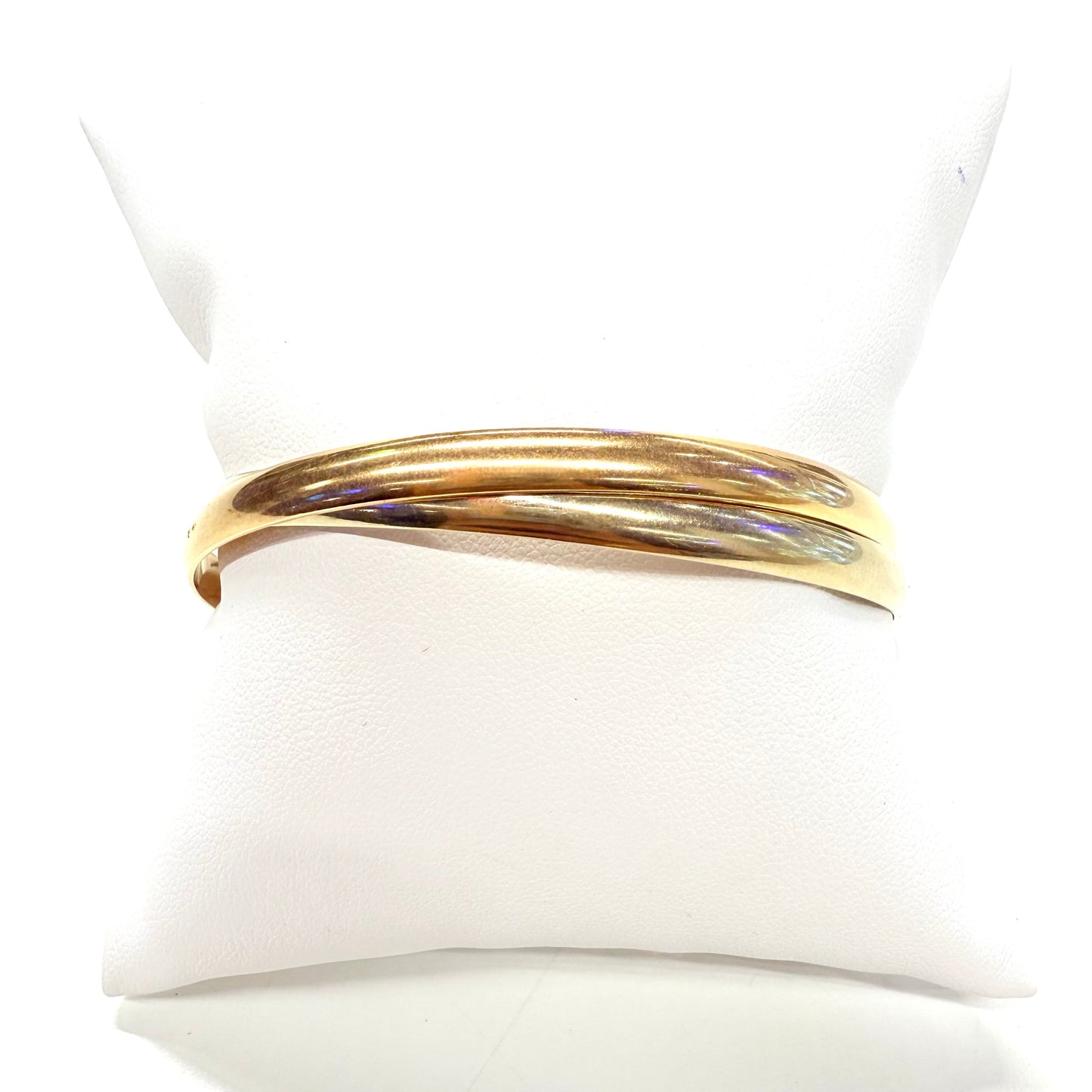 Bracelet Jonc 2 Joncs Or Blanc et Or Rose 18k 38.22 Grs