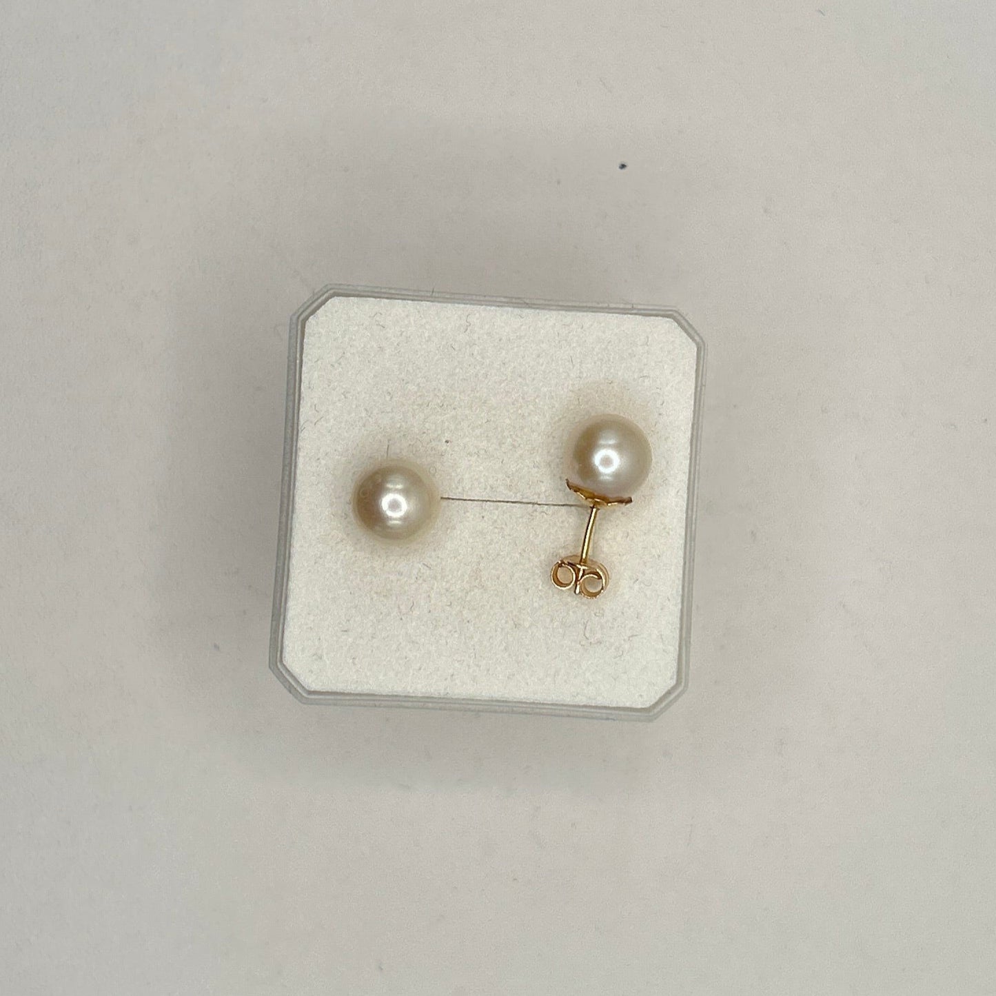 Boucles d'Oreilles en Perles de Culture en Or avec Fermoir Poussette