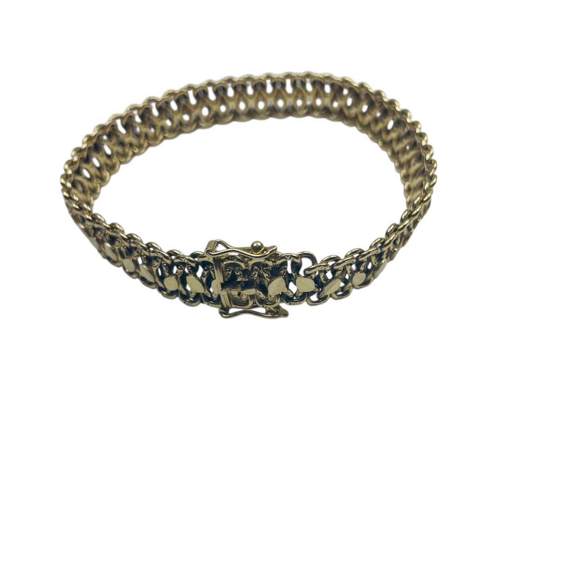 Bracelet Gourmette en Or Jaune 18K 12.49 Grs
