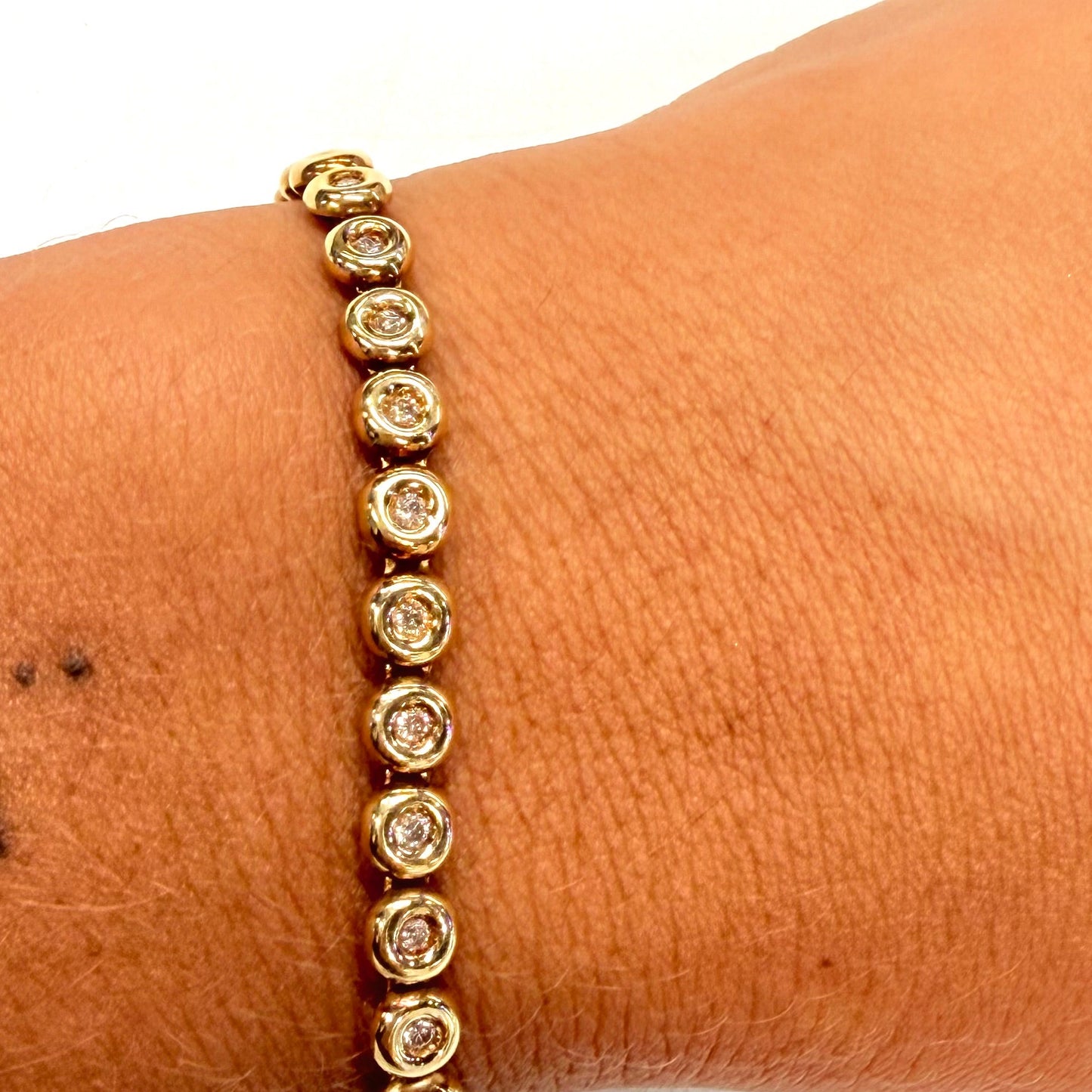 Bracelet Rivière en Or Jaune 18k 9.79 Grs