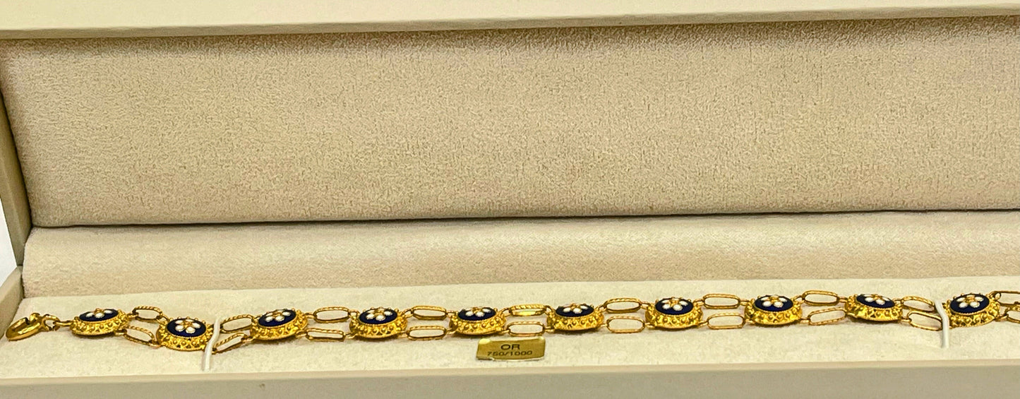 Bracelet Fantaisie en Or Jaune 20K 12.72 Grs