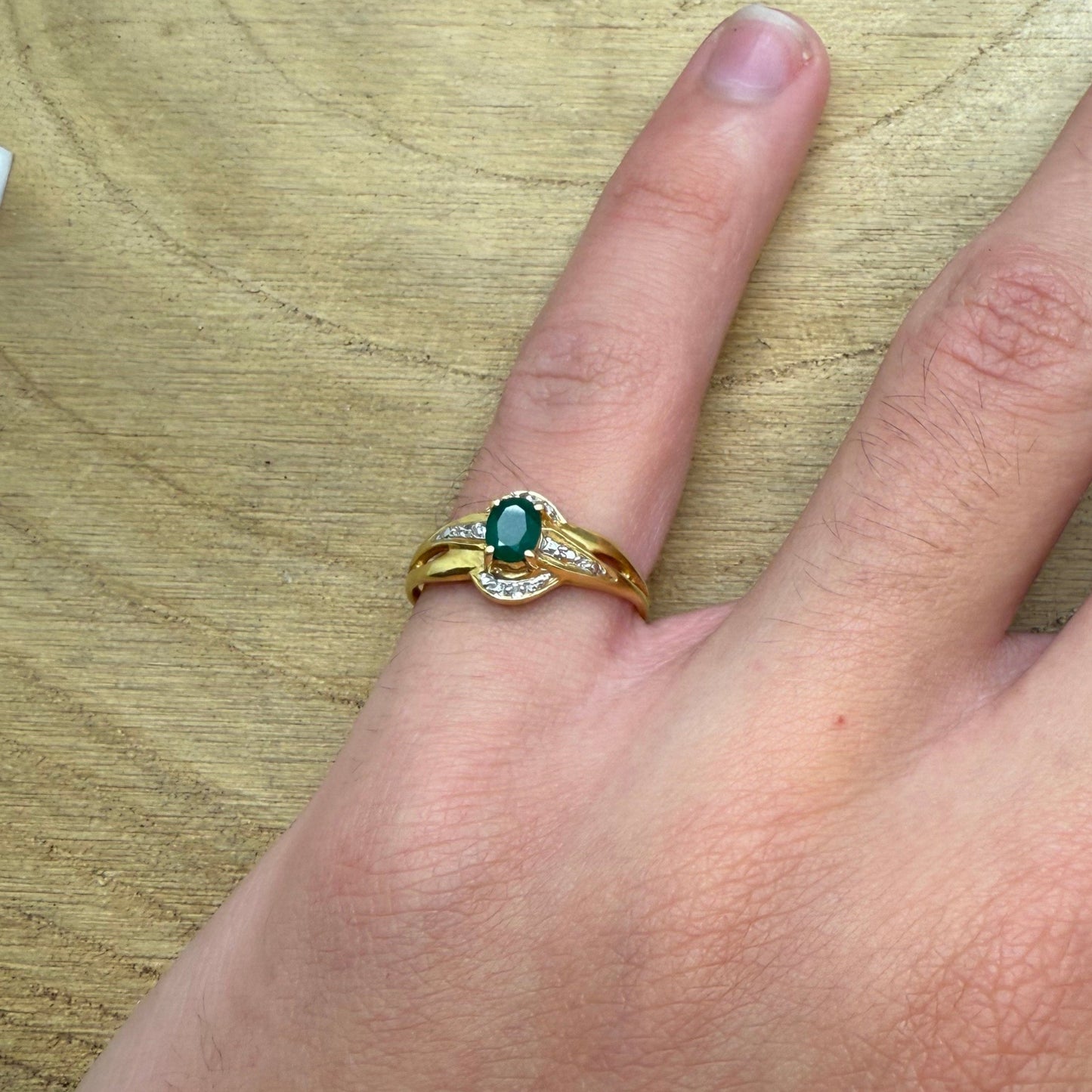Bague en Or Jaune 18K Oxyde de Zirconium 1.72 Grs T 56