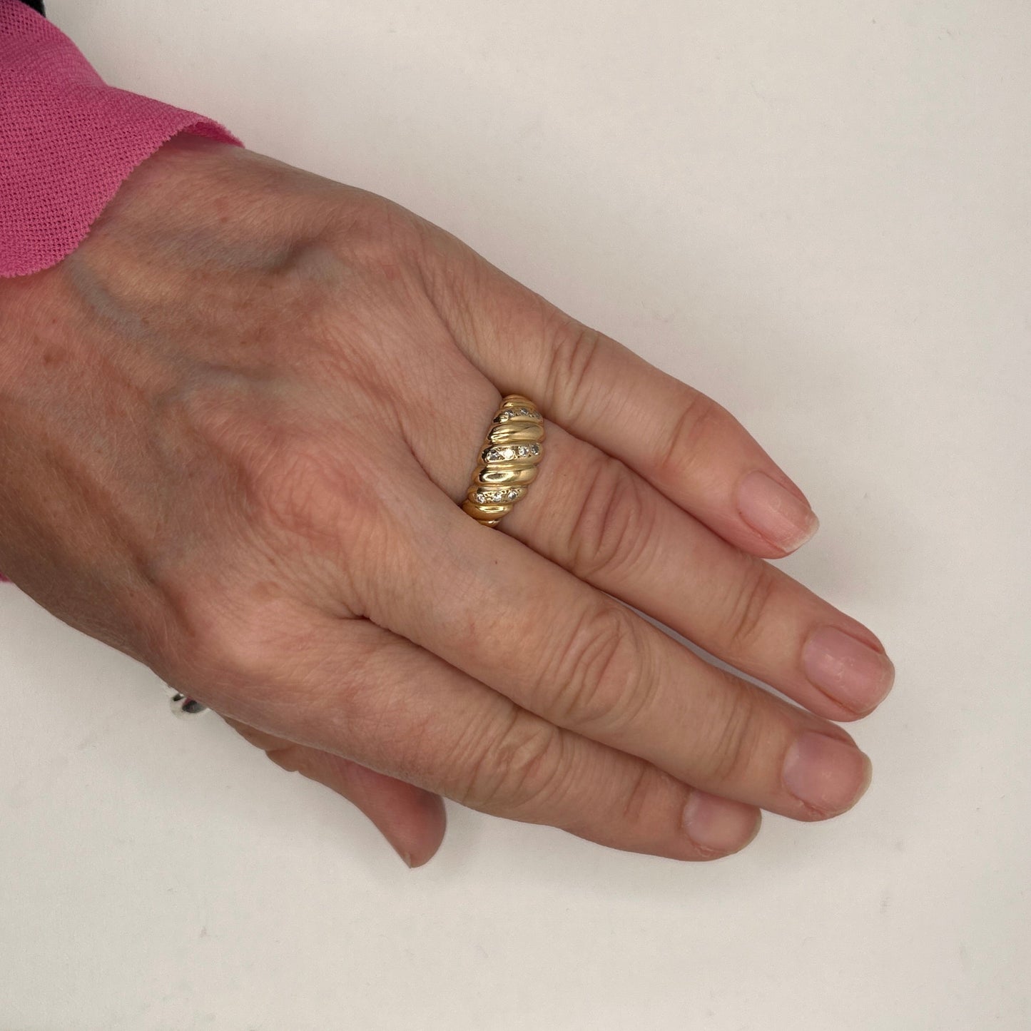 Bague en Or 750 avec 10 Diamants