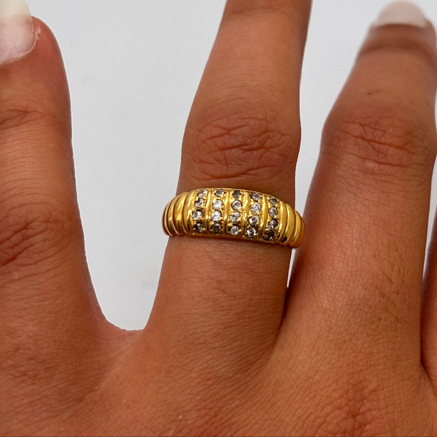 Bague en Or Jaune 18K Taille-56