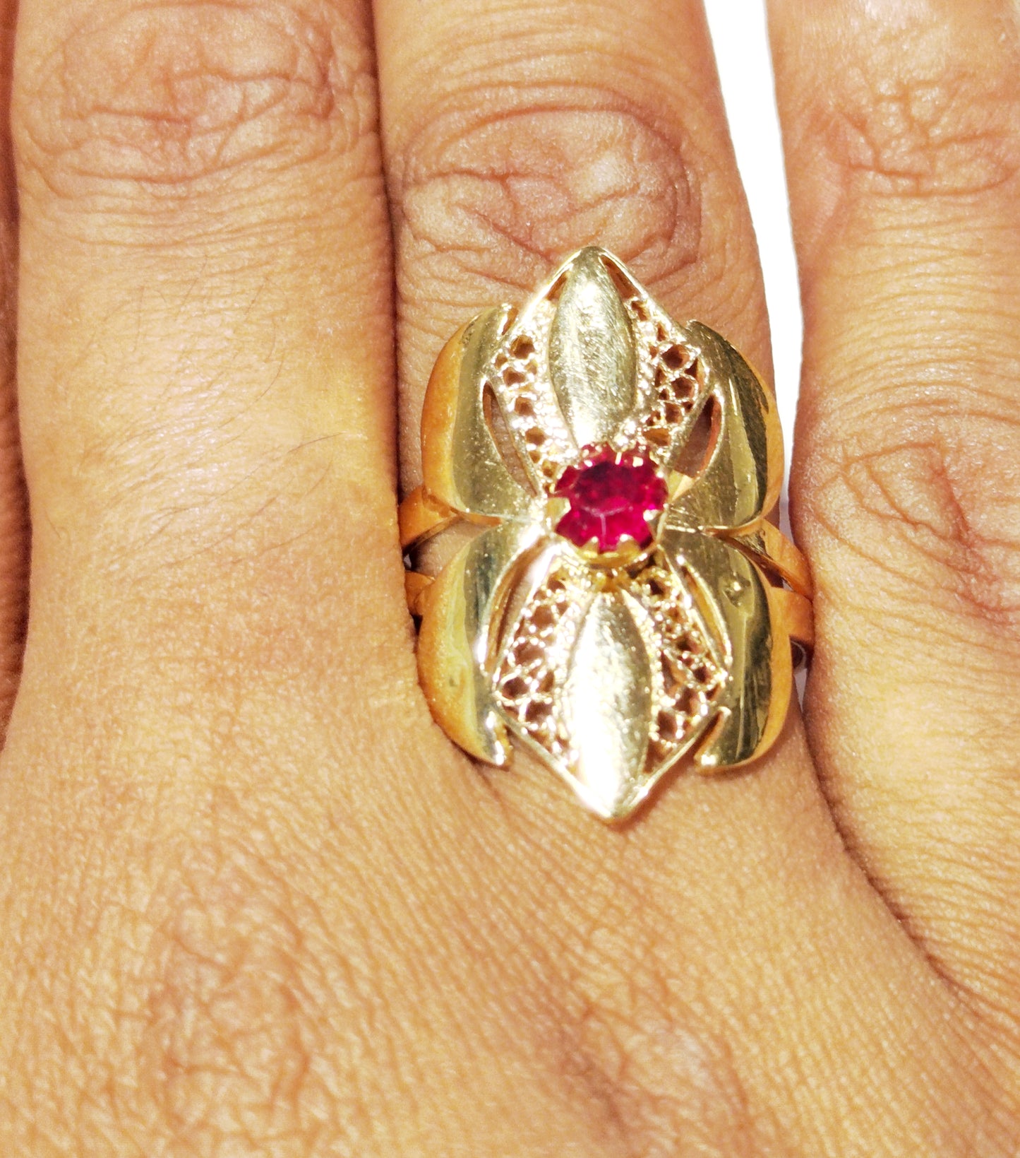 Bague en Or Jaune 14K Taille-56