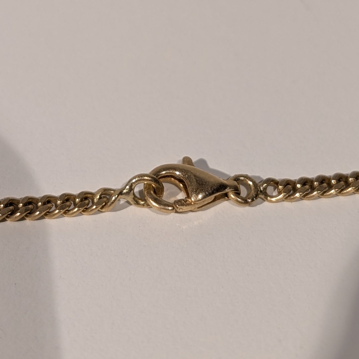 Collier Or Jaune Ras du Cou Gourmette 18K Lg 40cm