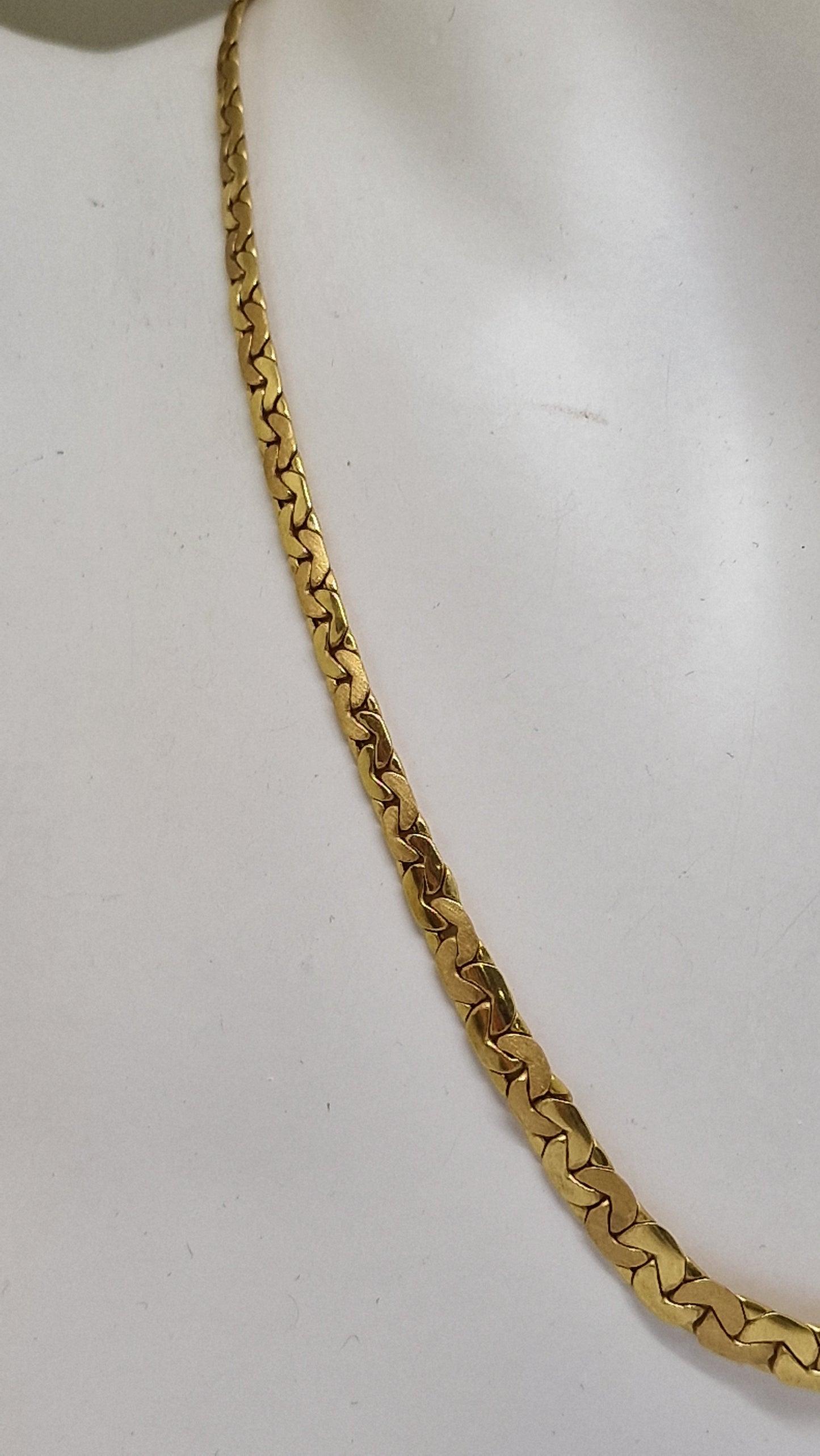 Collier Maille Haricot en Or jaune 18K 10.45 Grs
