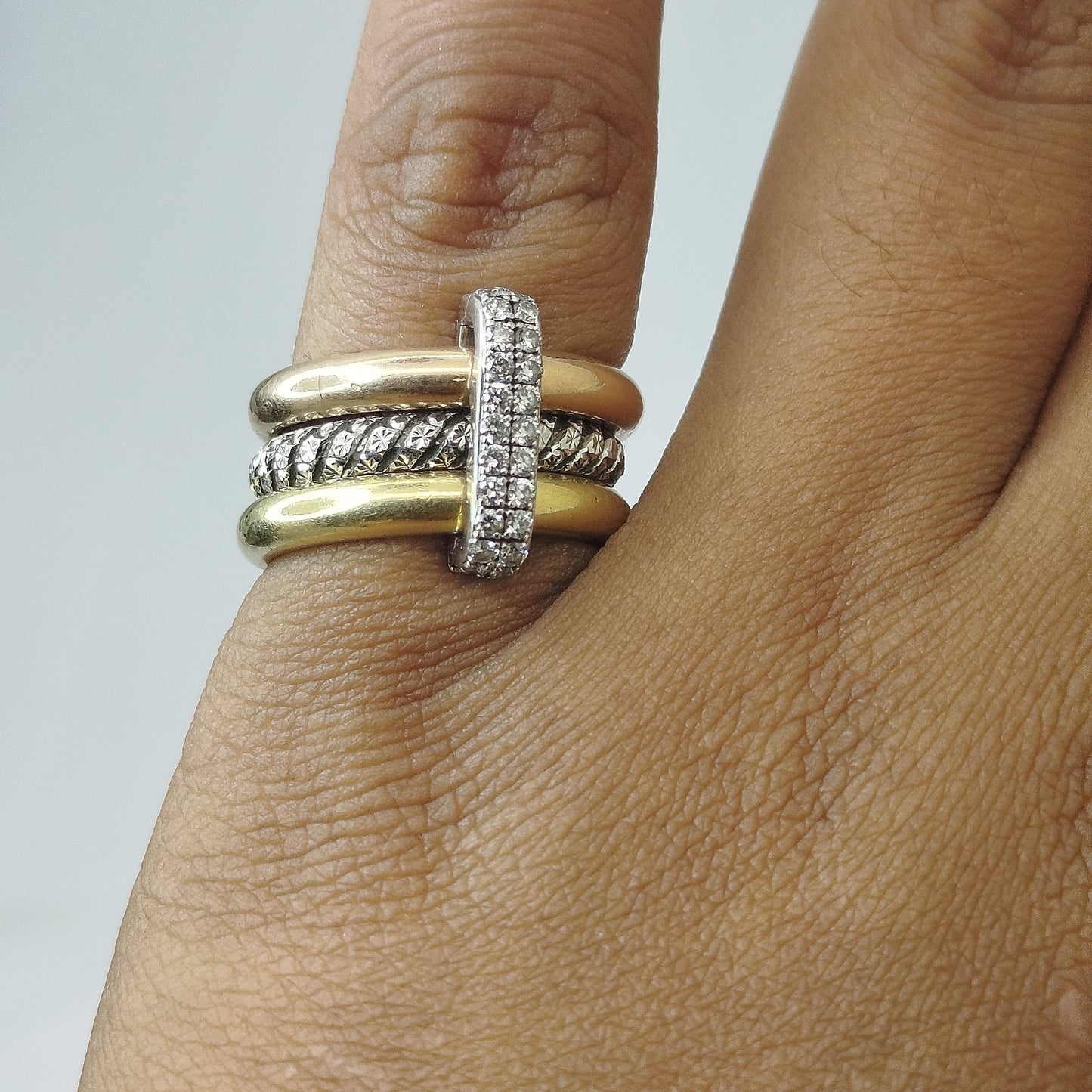 Bague Ancienne en Or 18K avec Diamants 11.01 Grs - Taille 47